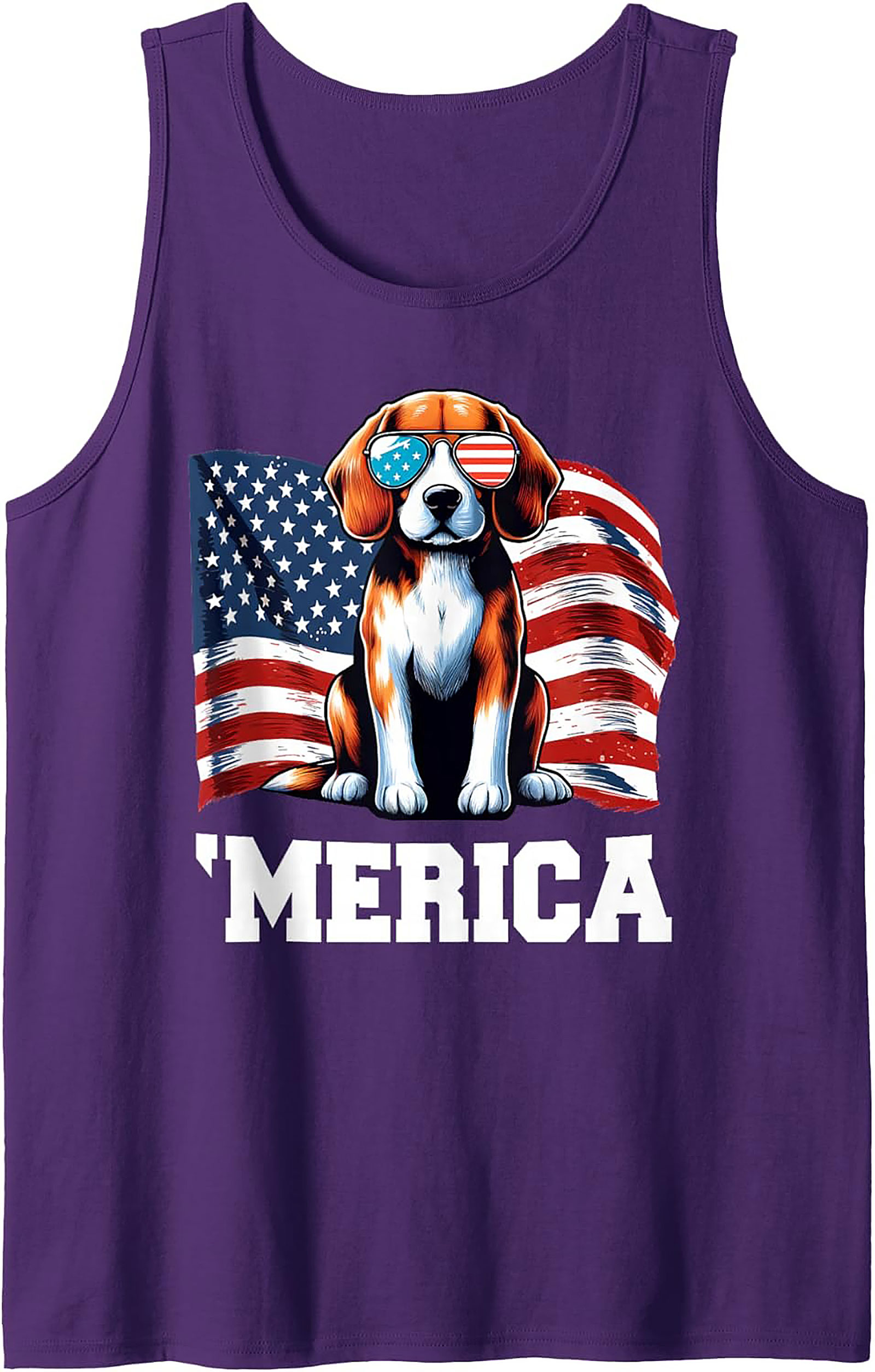Merica Patriotic Beagle Tank Top | 4th of July Graphic Tank