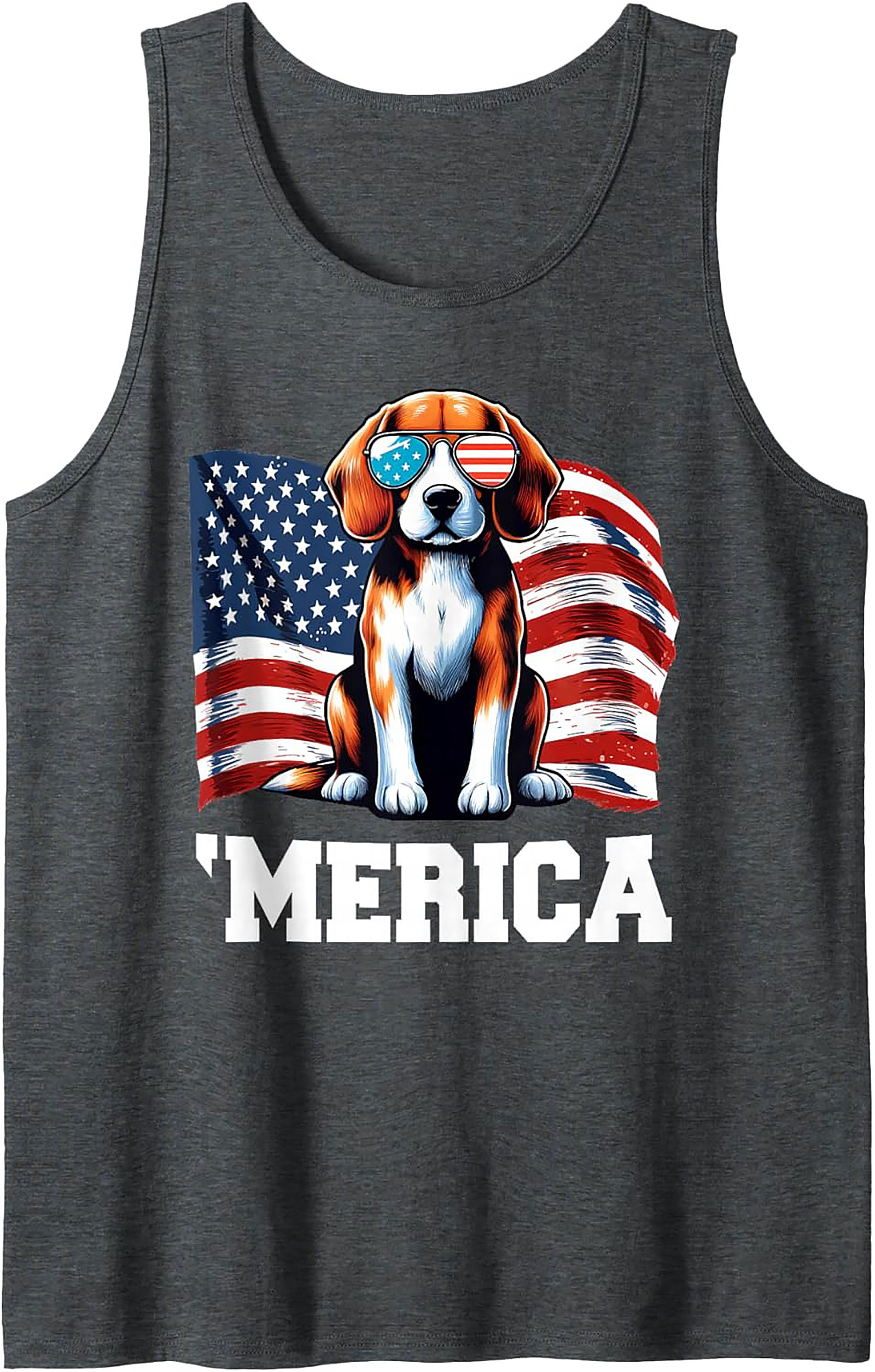 Merica Patriotic Beagle Tank Top | 4th of July Graphic Tank