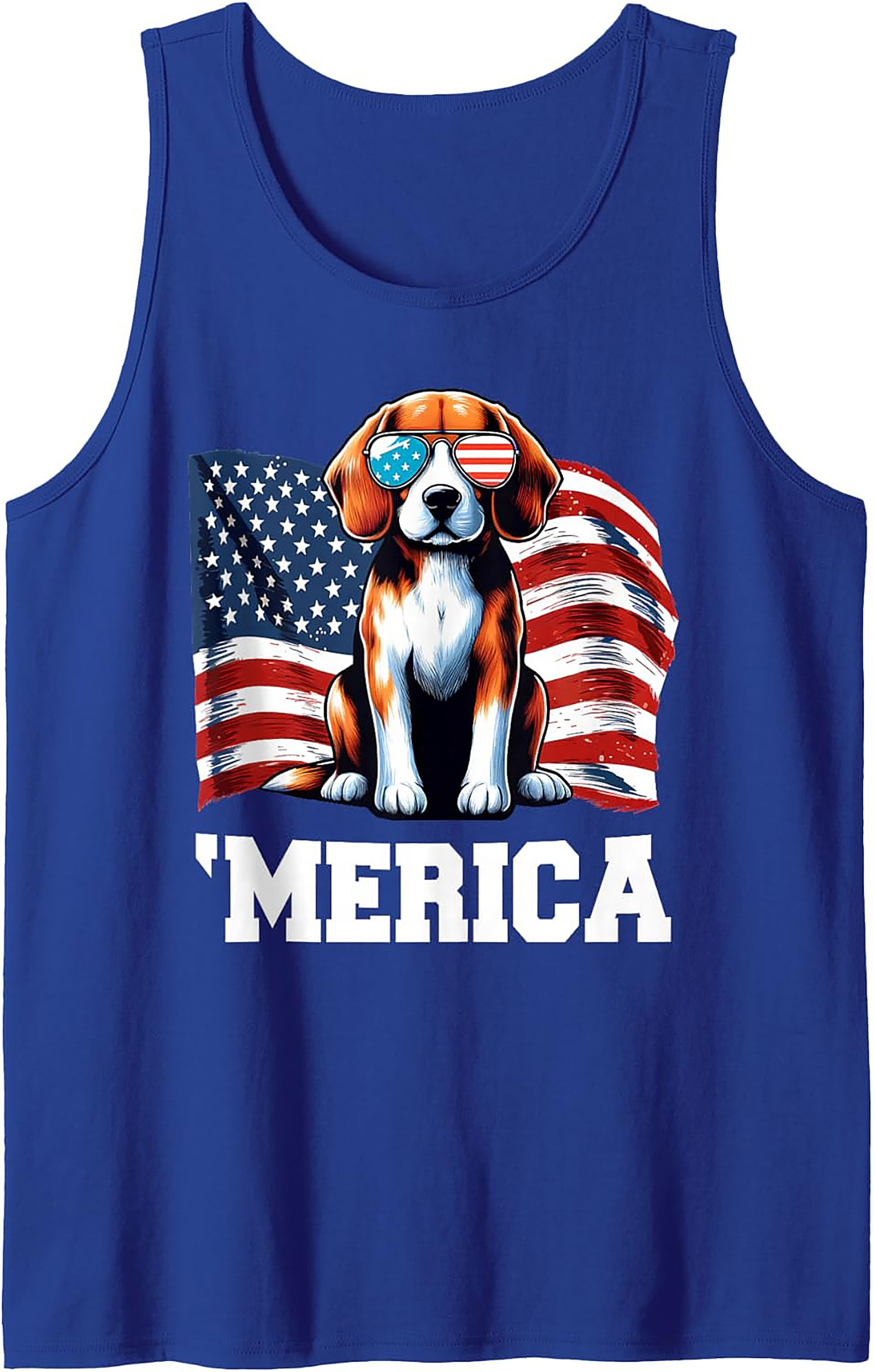 Merica Patriotic Beagle Tank Top | 4th of July Graphic Tank