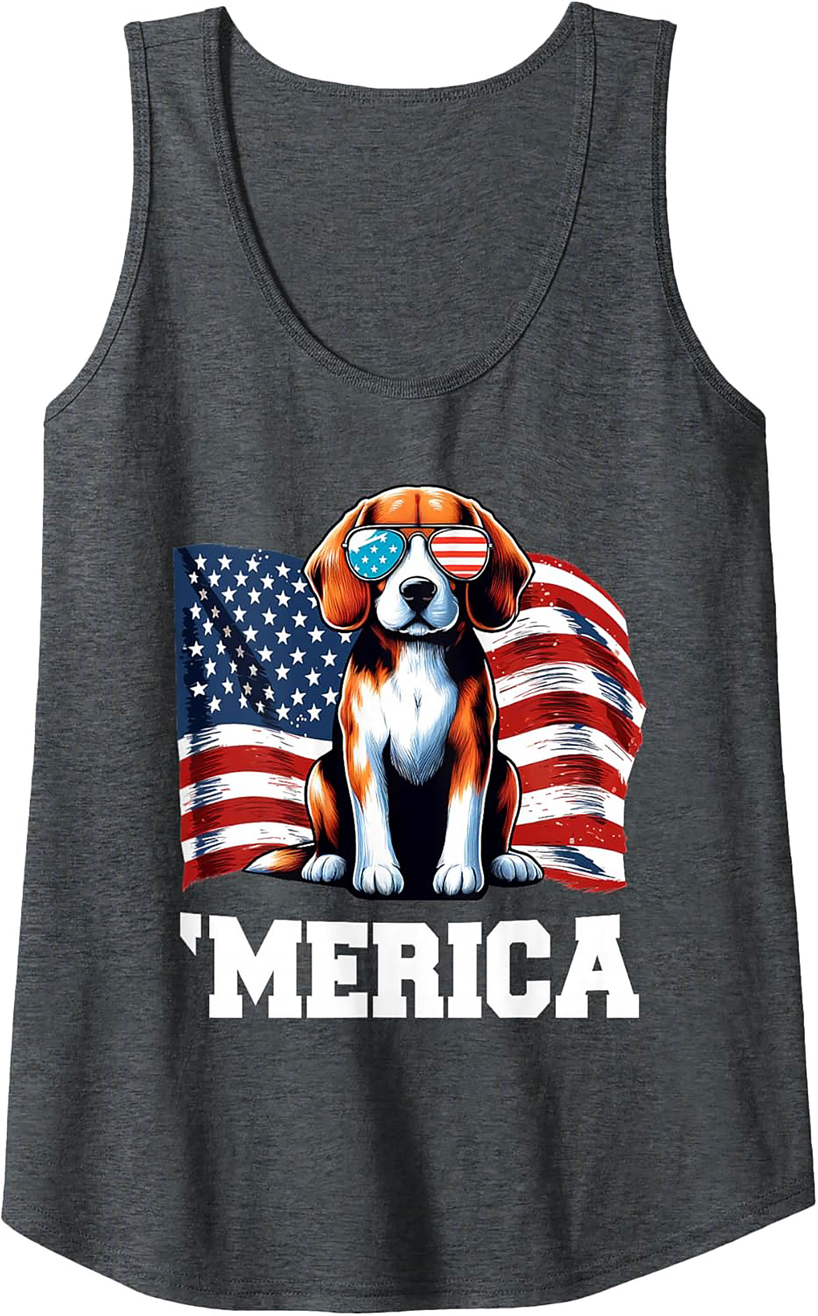 Merica Patriotic Beagle Tank Top | 4th of July Graphic Tank