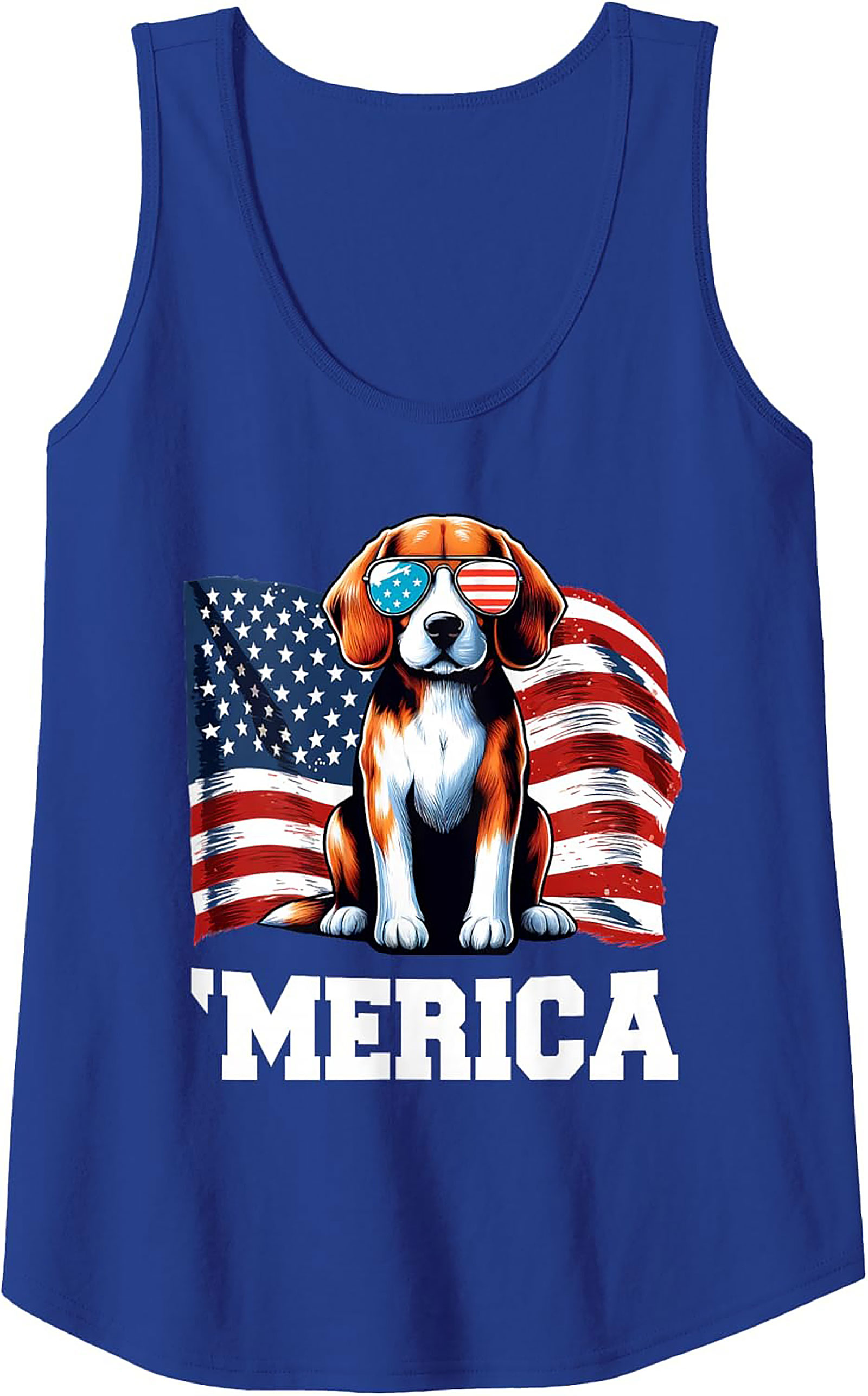 Merica Patriotic Beagle Tank Top | 4th of July Graphic Tank