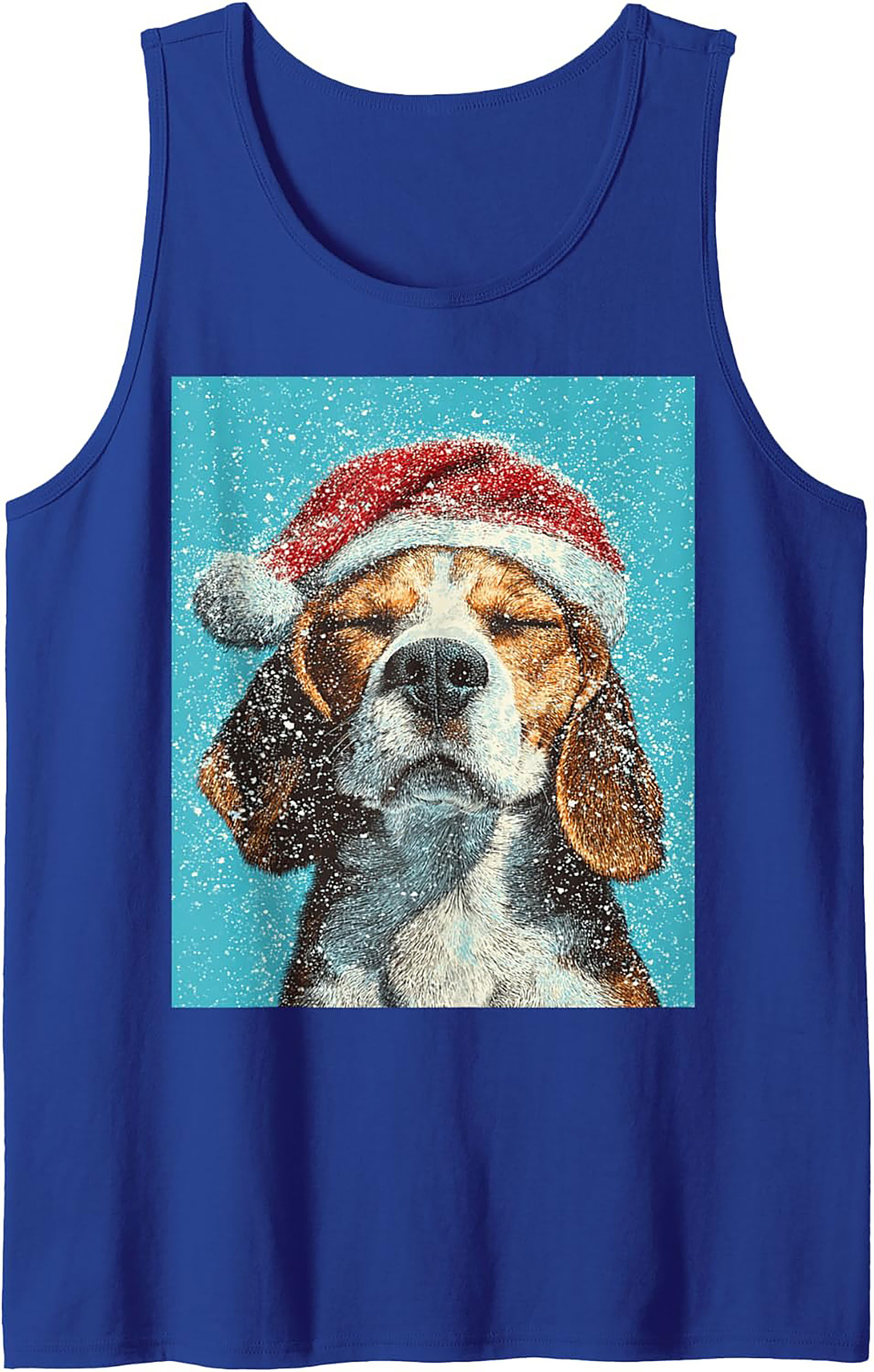 Beagle Christmas Tank Top – Festive Dog Graphic Sleeveless Shirt