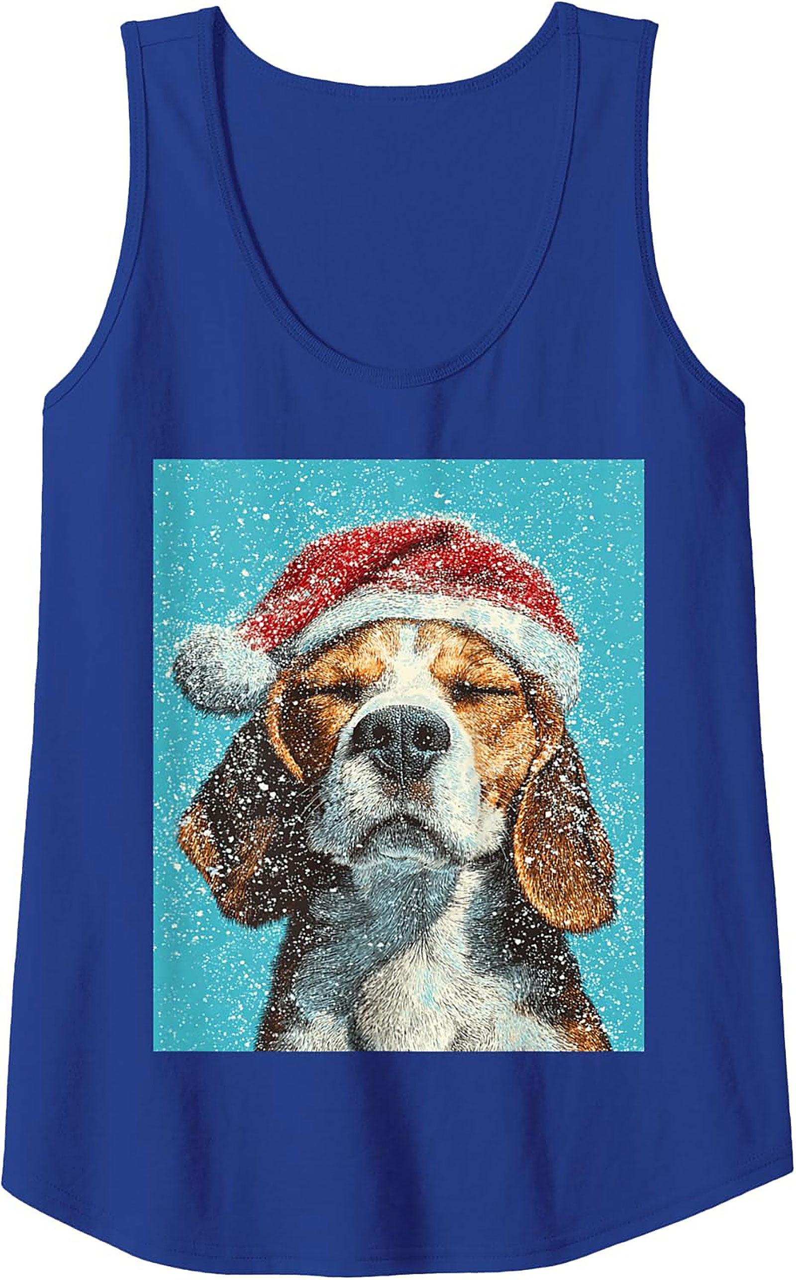 Beagle Christmas Tank Top – Festive Dog Graphic Sleeveless Shirt
