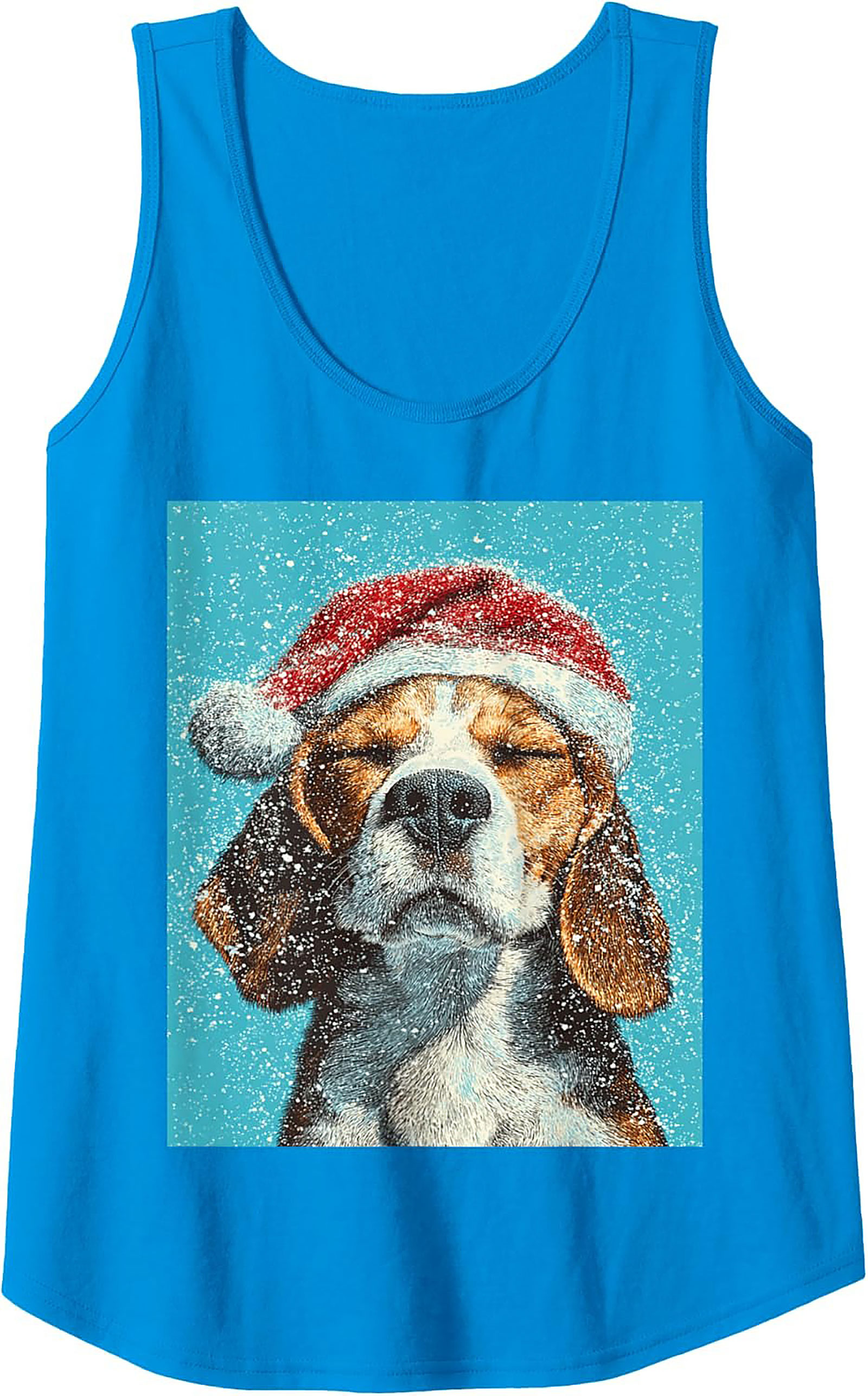 Beagle Christmas Tank Top – Festive Dog Graphic Sleeveless Shirt