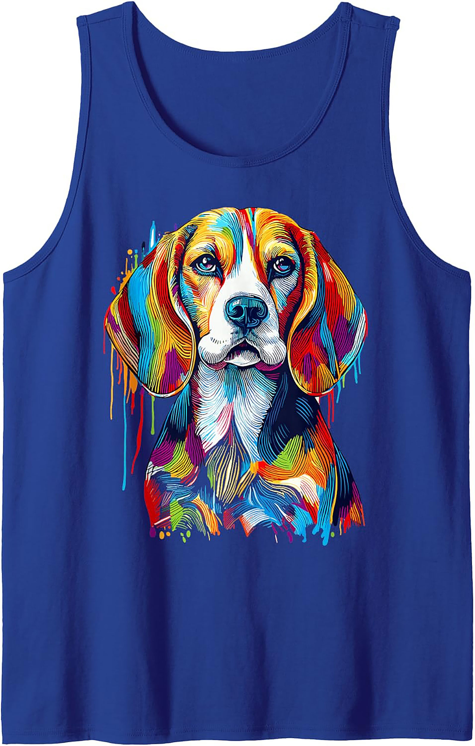 Colorful Beagle Tank Top | Abstract Rainbow Dog Graphic Tank