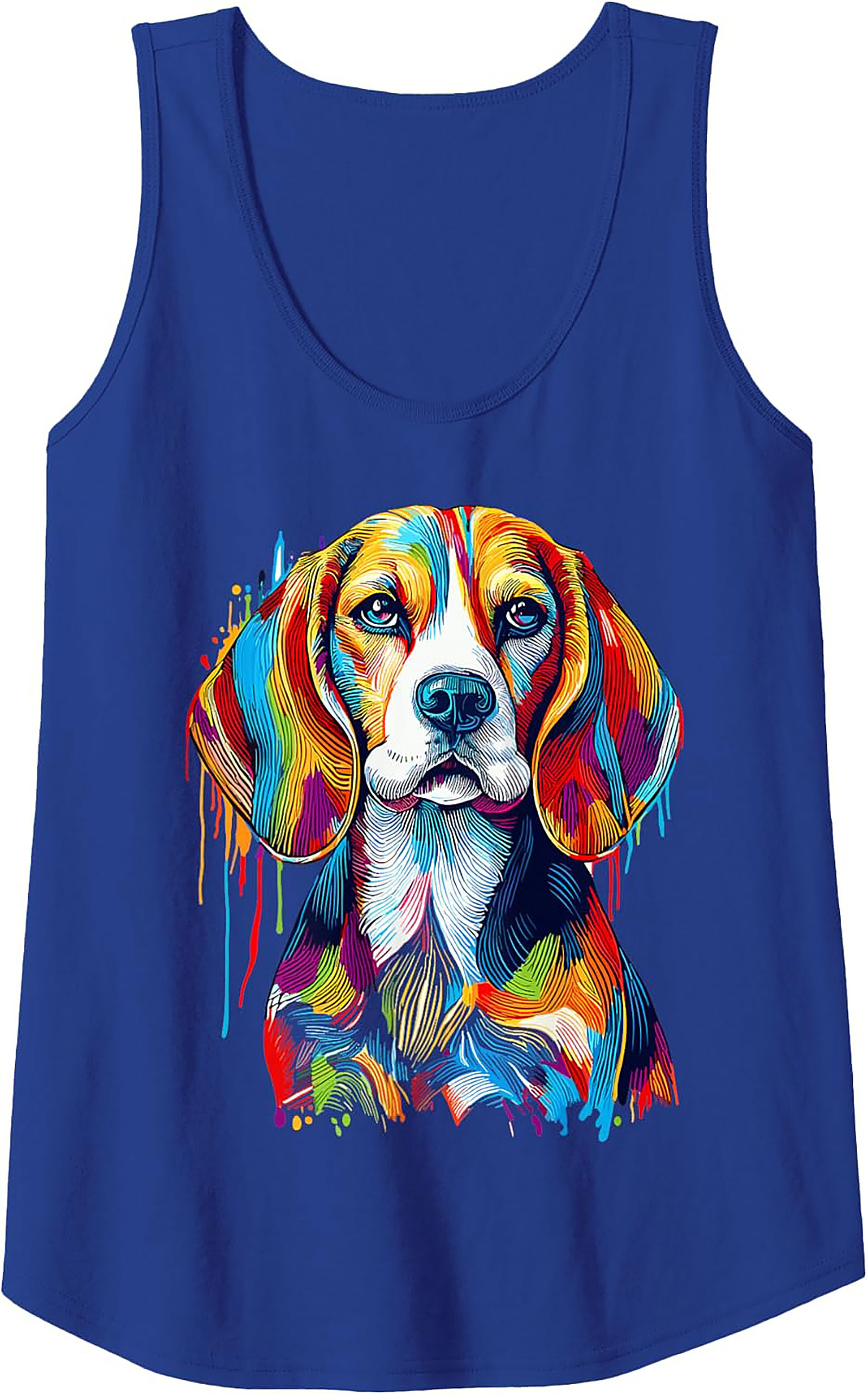 Colorful Beagle Tank Top | Abstract Rainbow Dog Graphic Tank