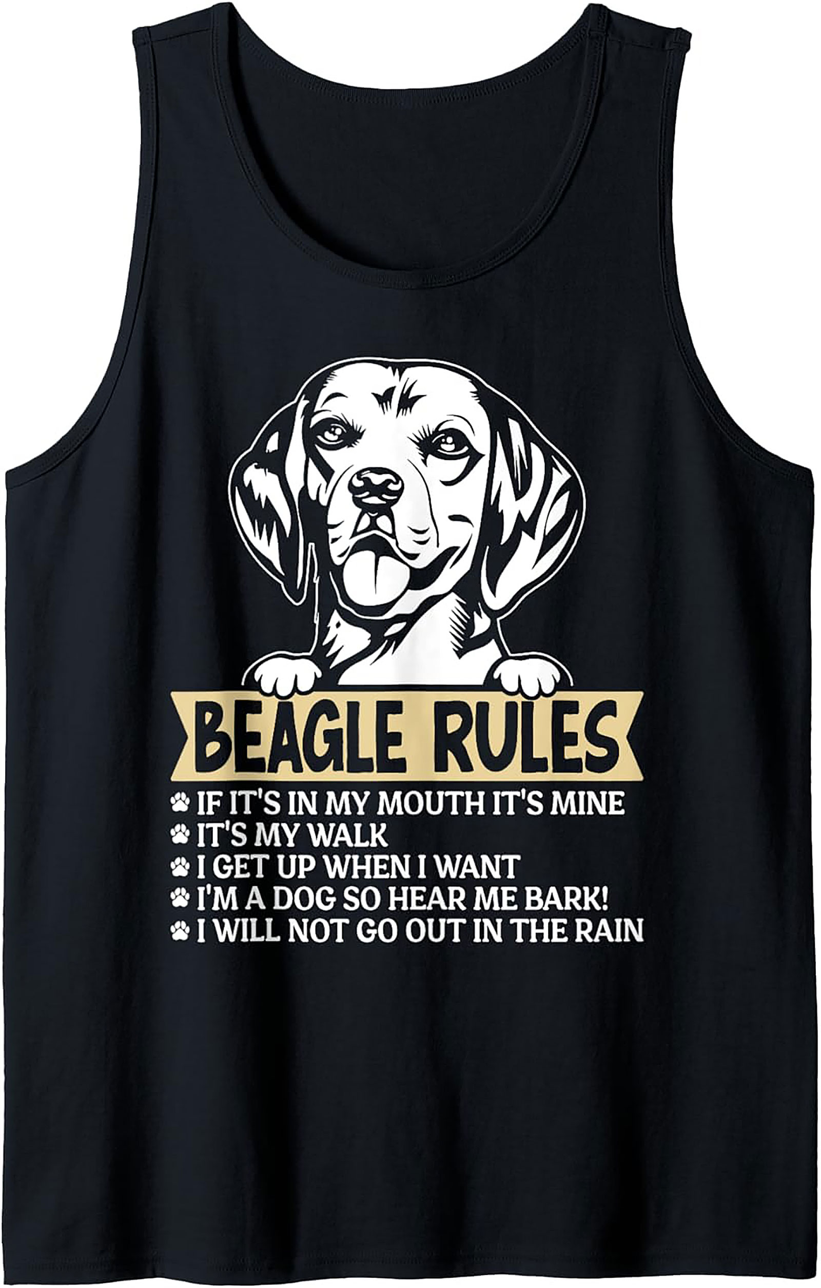 Beagle Rules Graphic Tank Top | Funny Dog Owner Unisex Sleeveless Shirt