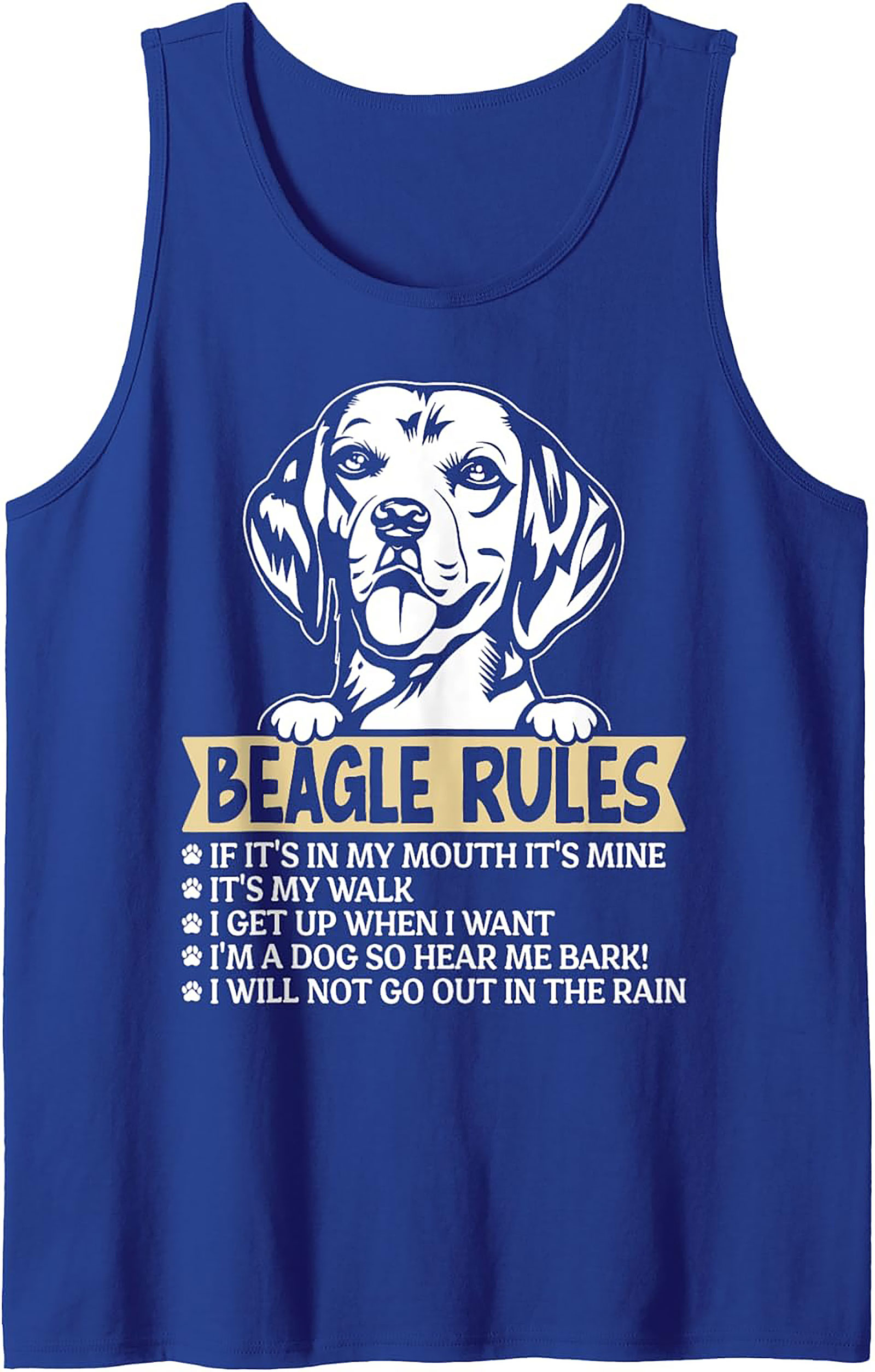 Beagle Rules Graphic Tank Top | Funny Dog Owner Unisex Sleeveless Shirt
