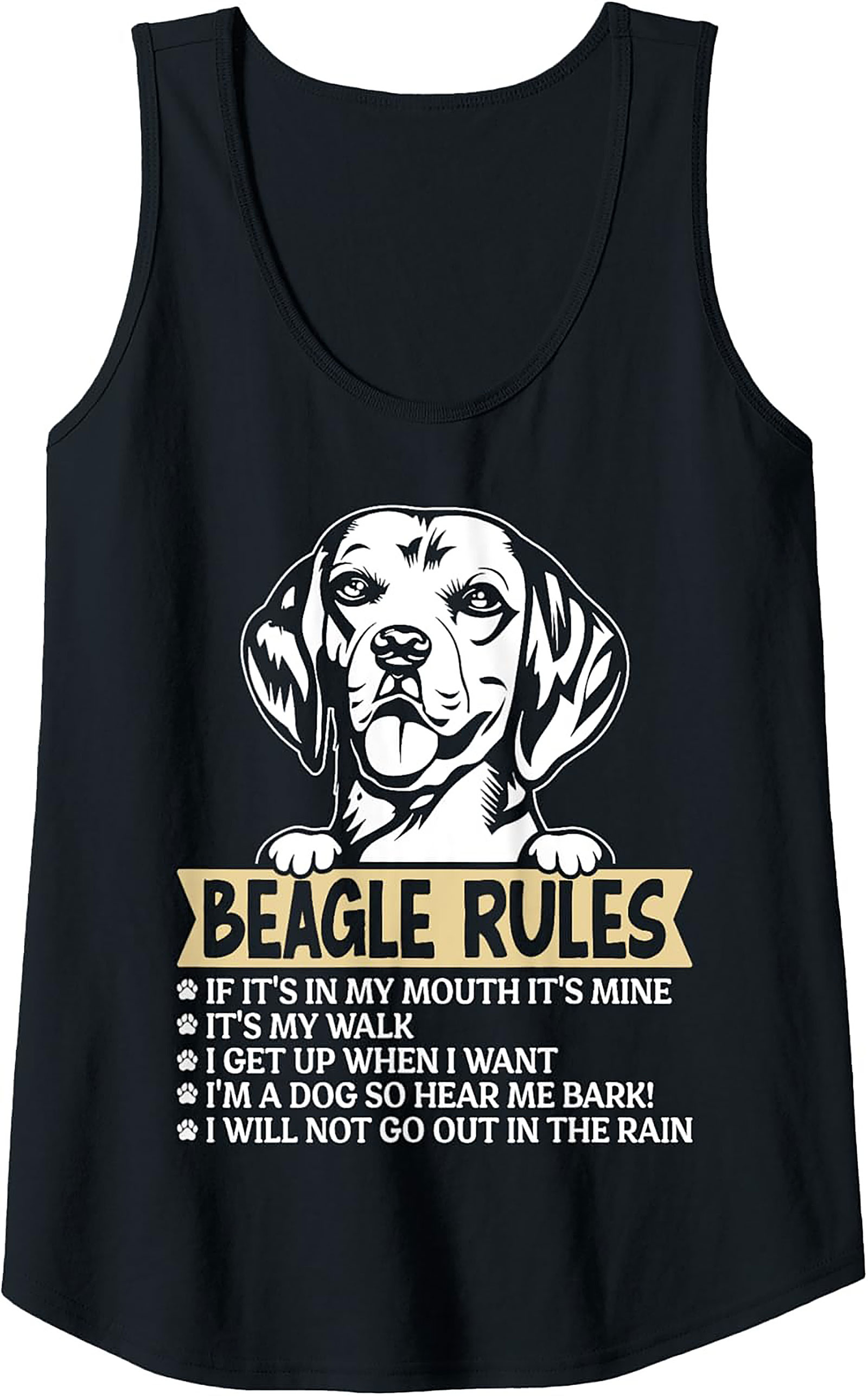 Beagle Rules Graphic Tank Top | Funny Dog Owner Unisex Sleeveless Shirt