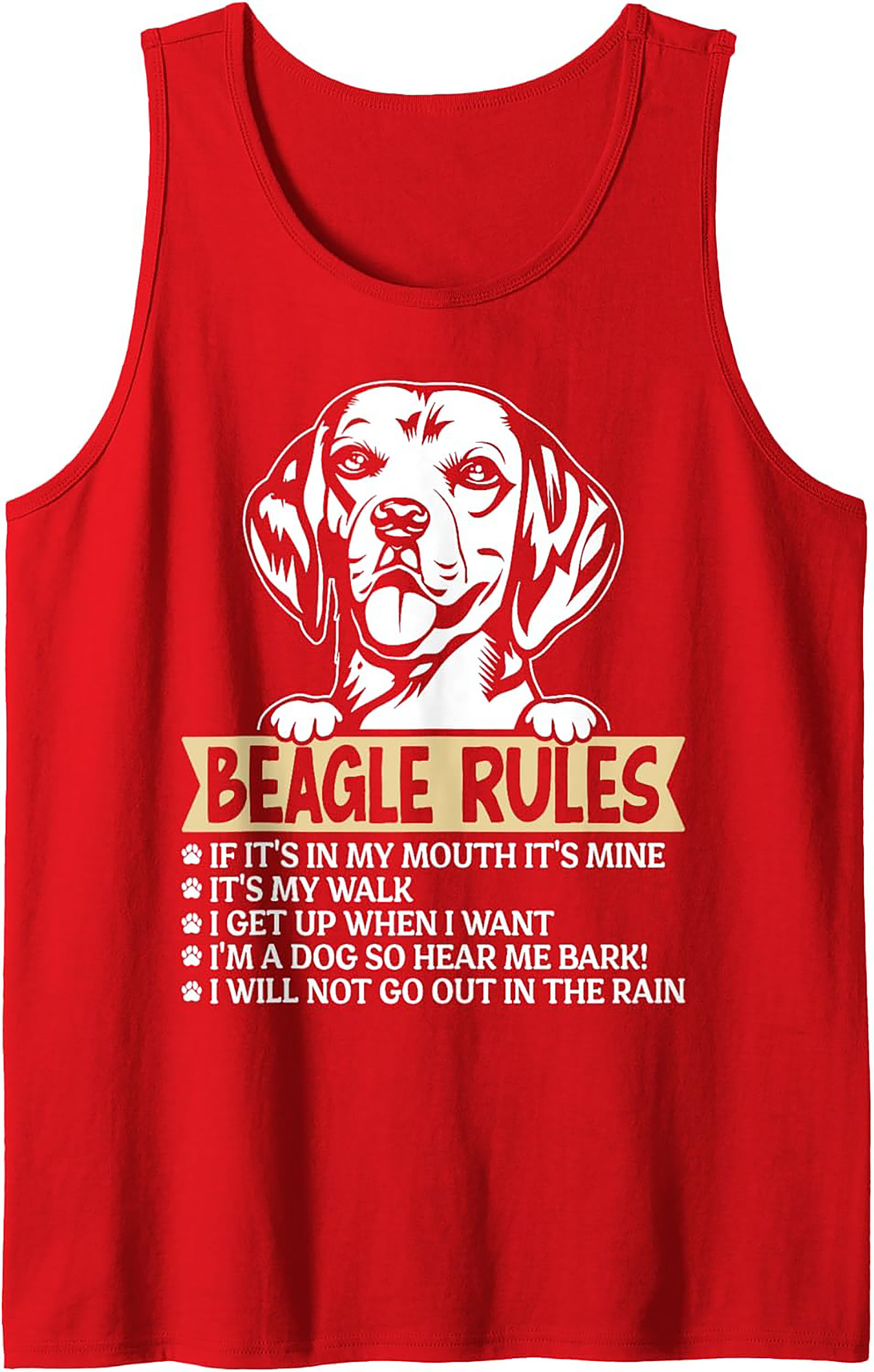Beagle Rules Graphic Tank Top | Funny Dog Owner Unisex Sleeveless Shirt