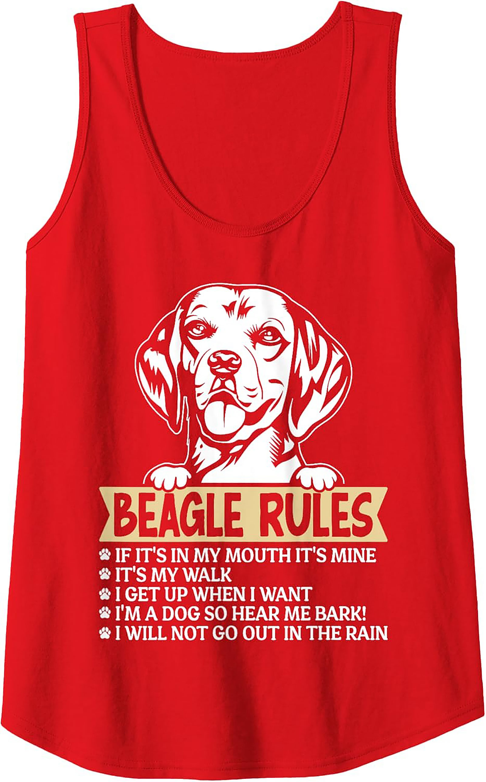 Beagle Rules Graphic Tank Top | Funny Dog Owner Unisex Sleeveless Shirt