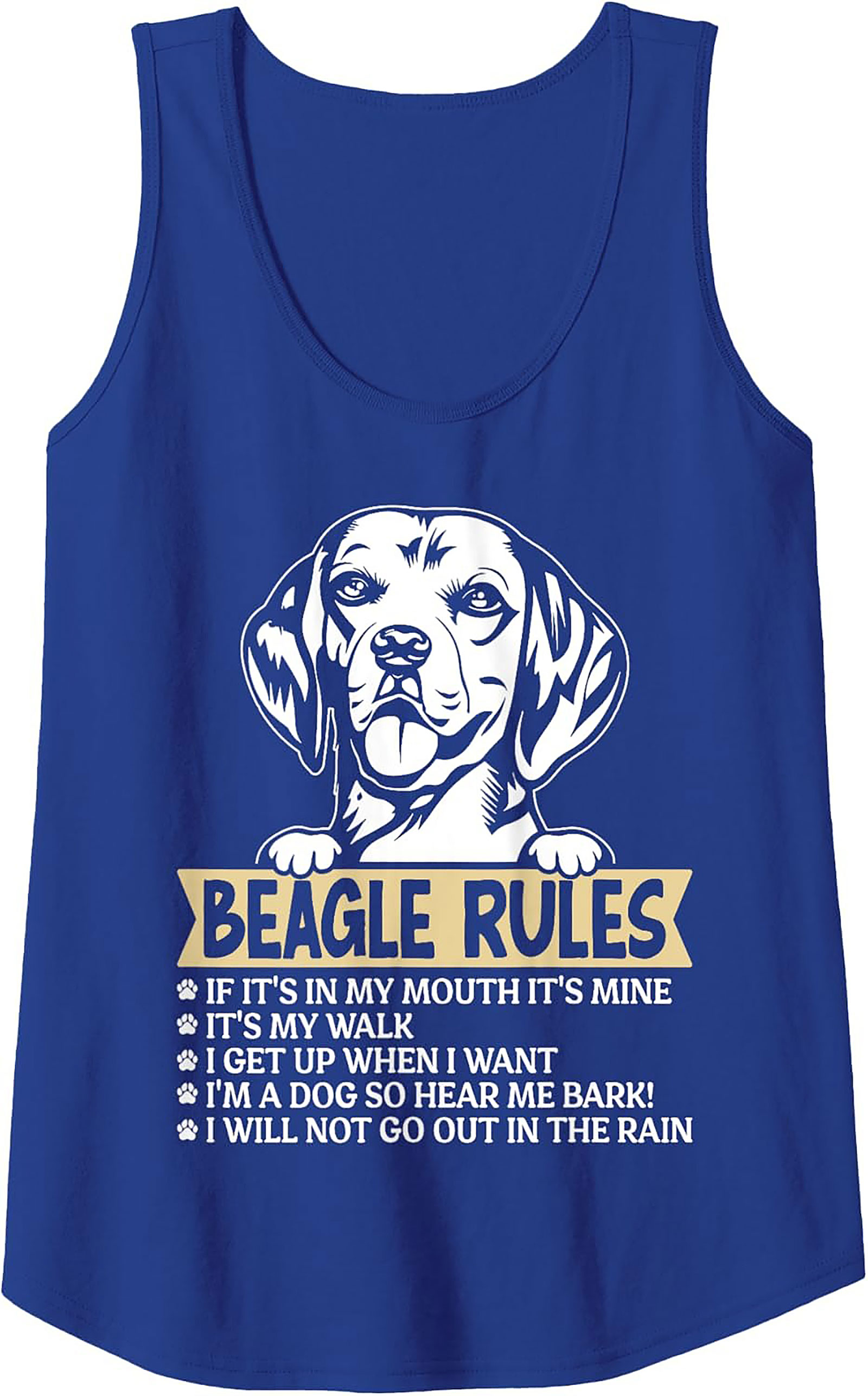 Beagle Rules Graphic Tank Top | Funny Dog Owner Unisex Sleeveless Shirt