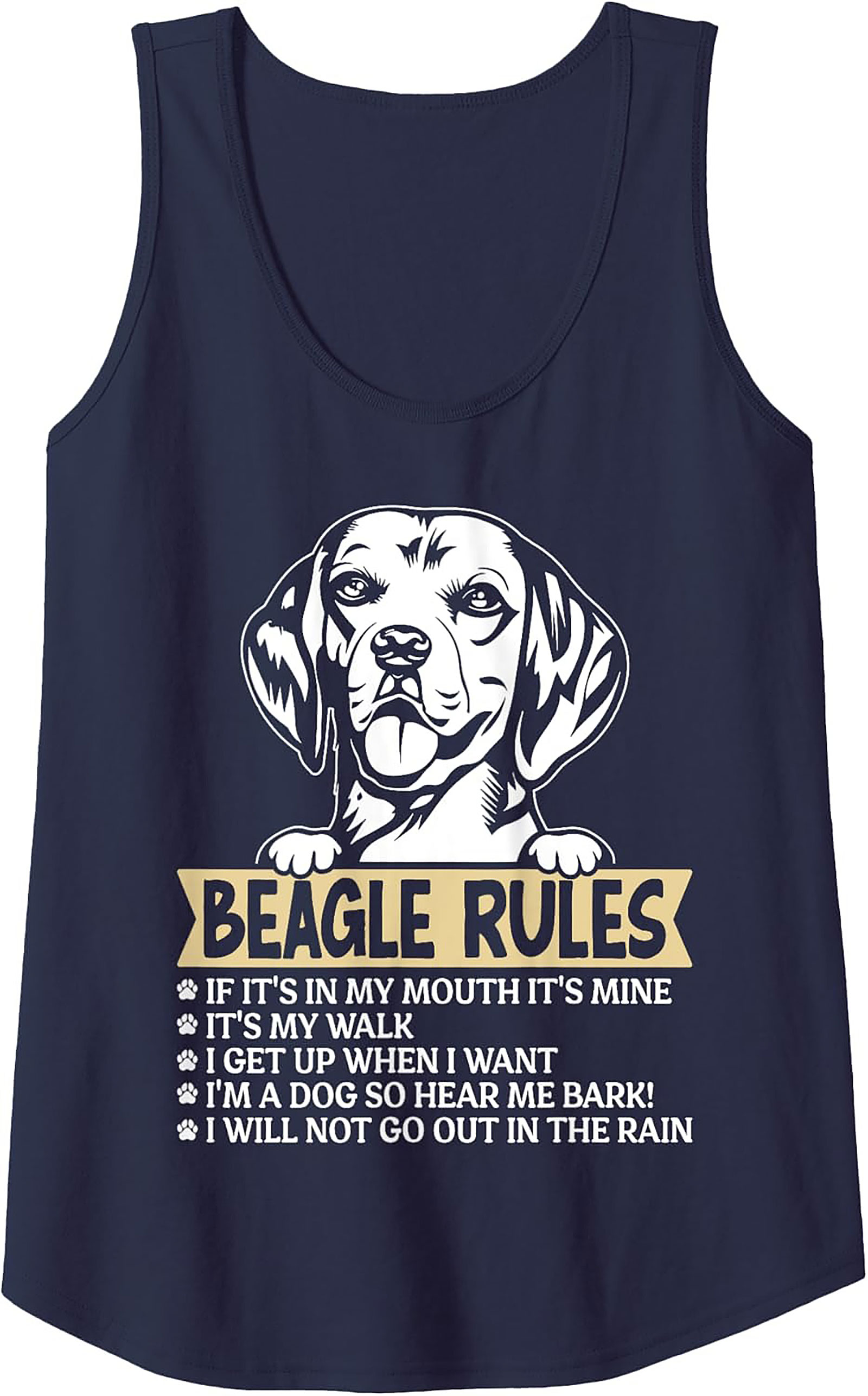 Beagle Rules Graphic Tank Top | Funny Dog Owner Unisex Sleeveless Shirt