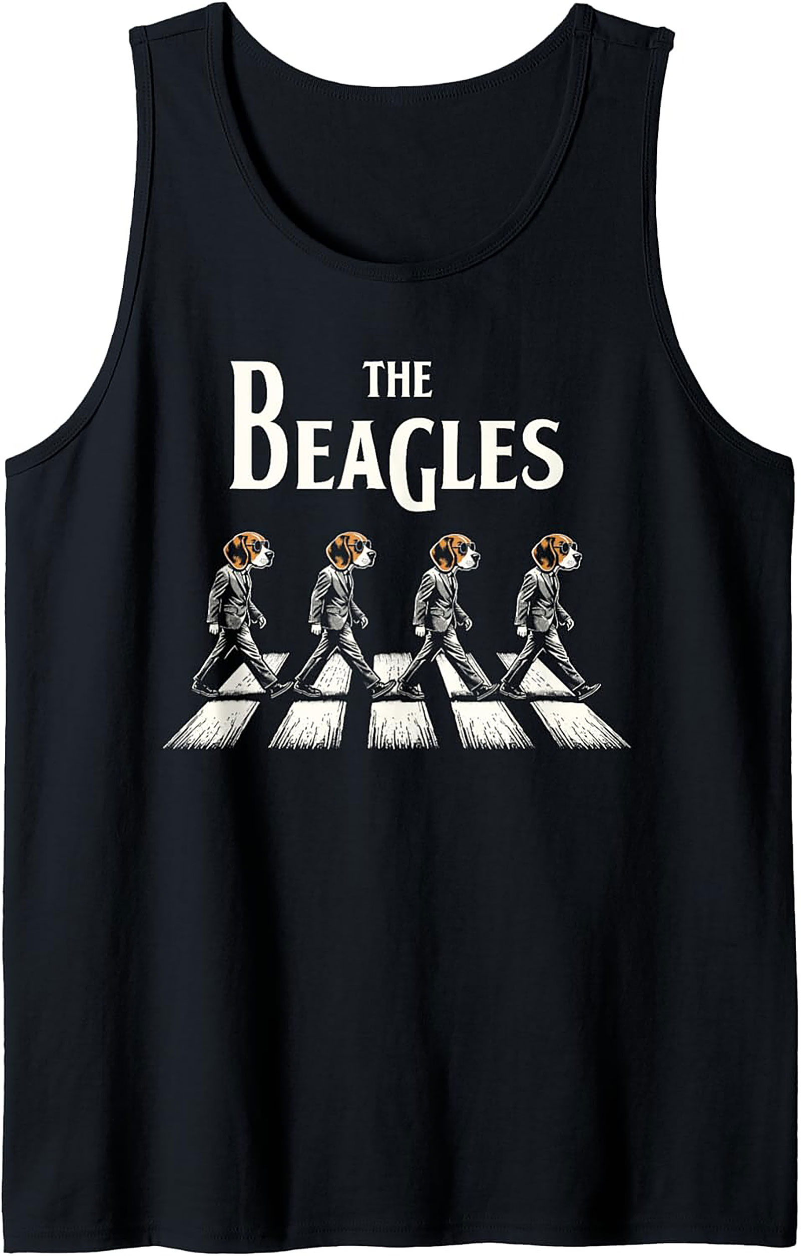 The Beagles Abbey Road Parody Beagle Tank Top | Funny Dog Lover Graphic Tank