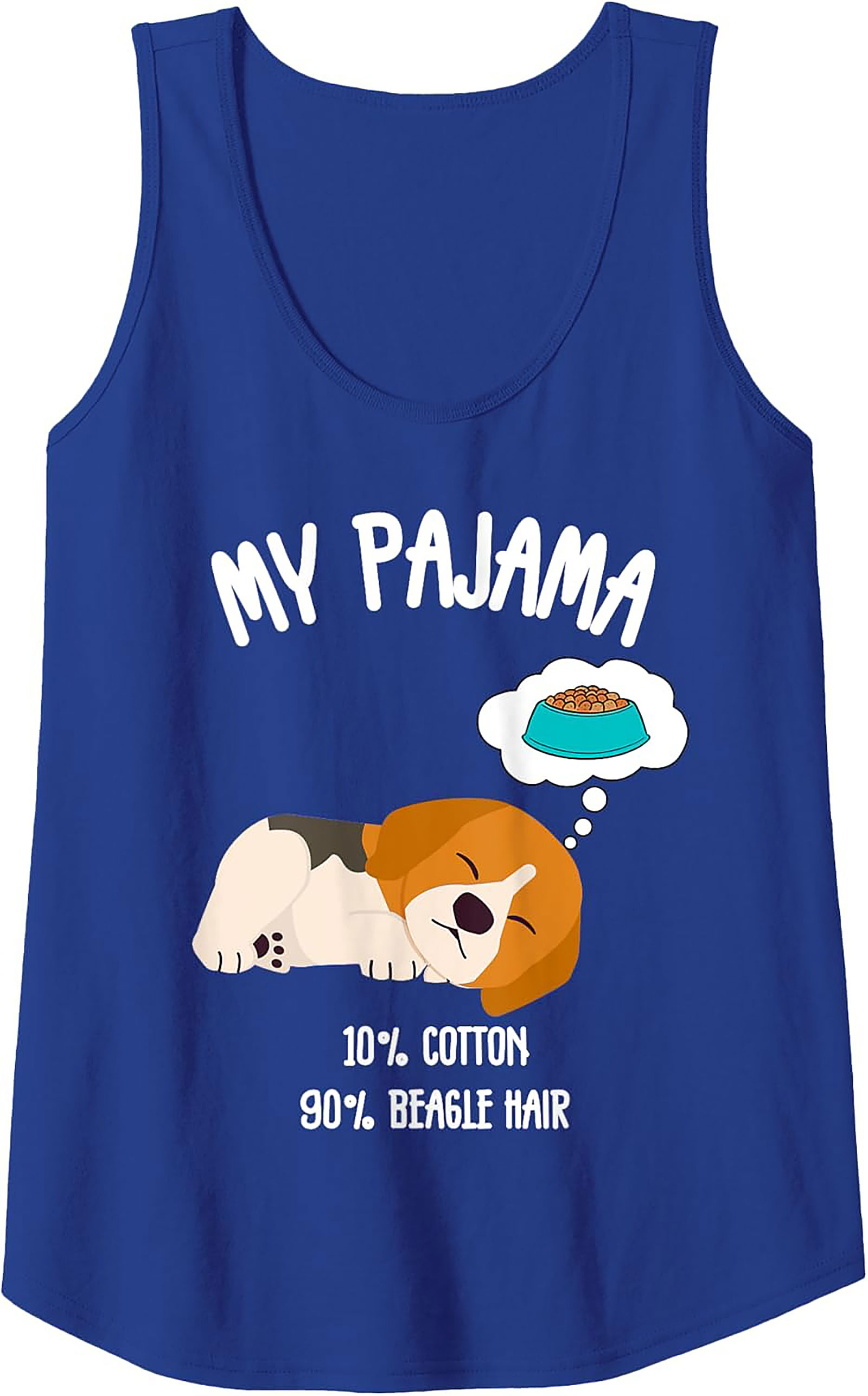 My Pajama is 90% Beagle Hair | Funny Beagle Dog Humor Graphic Tank Top