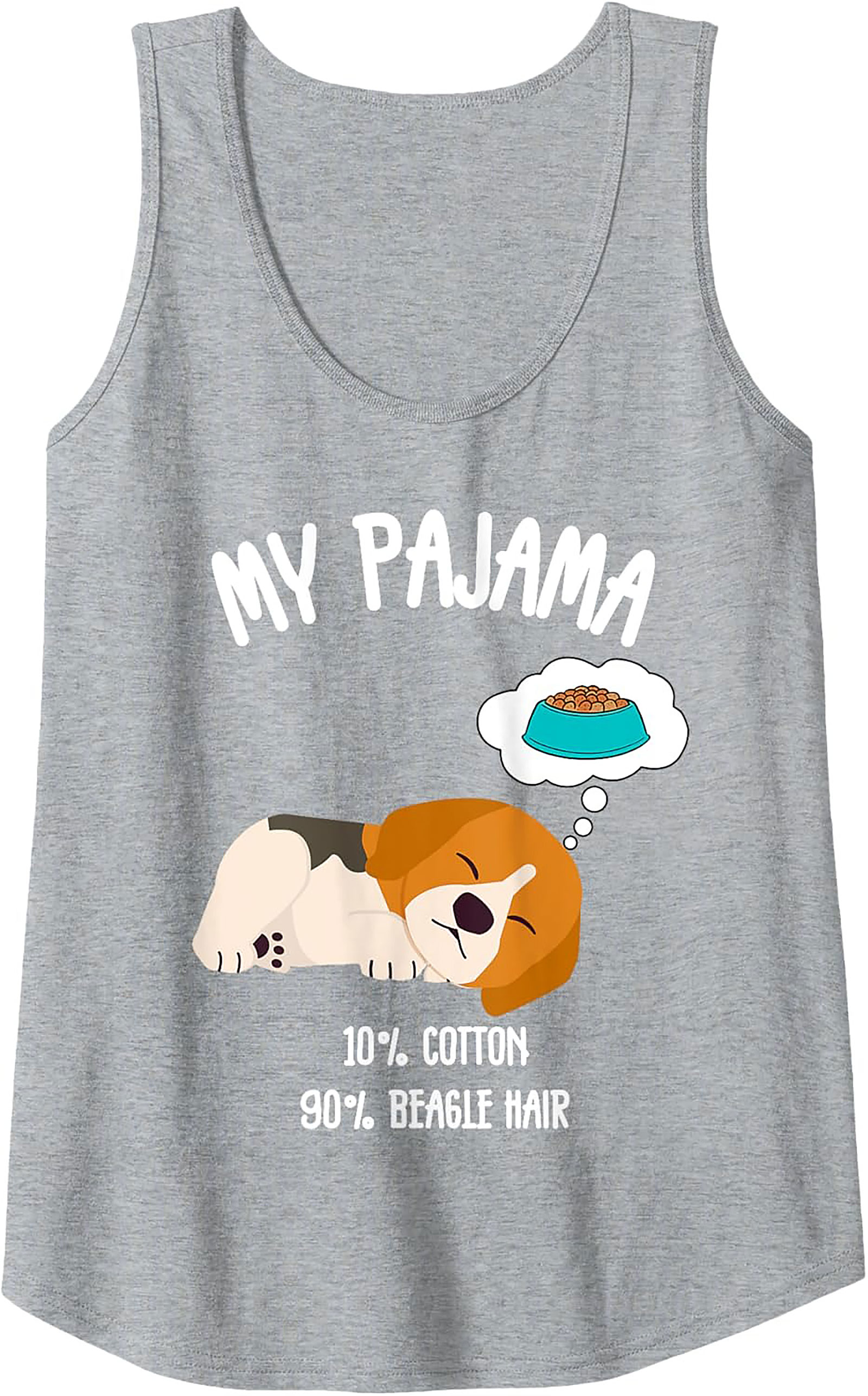 My Pajama is 90% Beagle Hair | Funny Beagle Dog Humor Graphic Tank Top