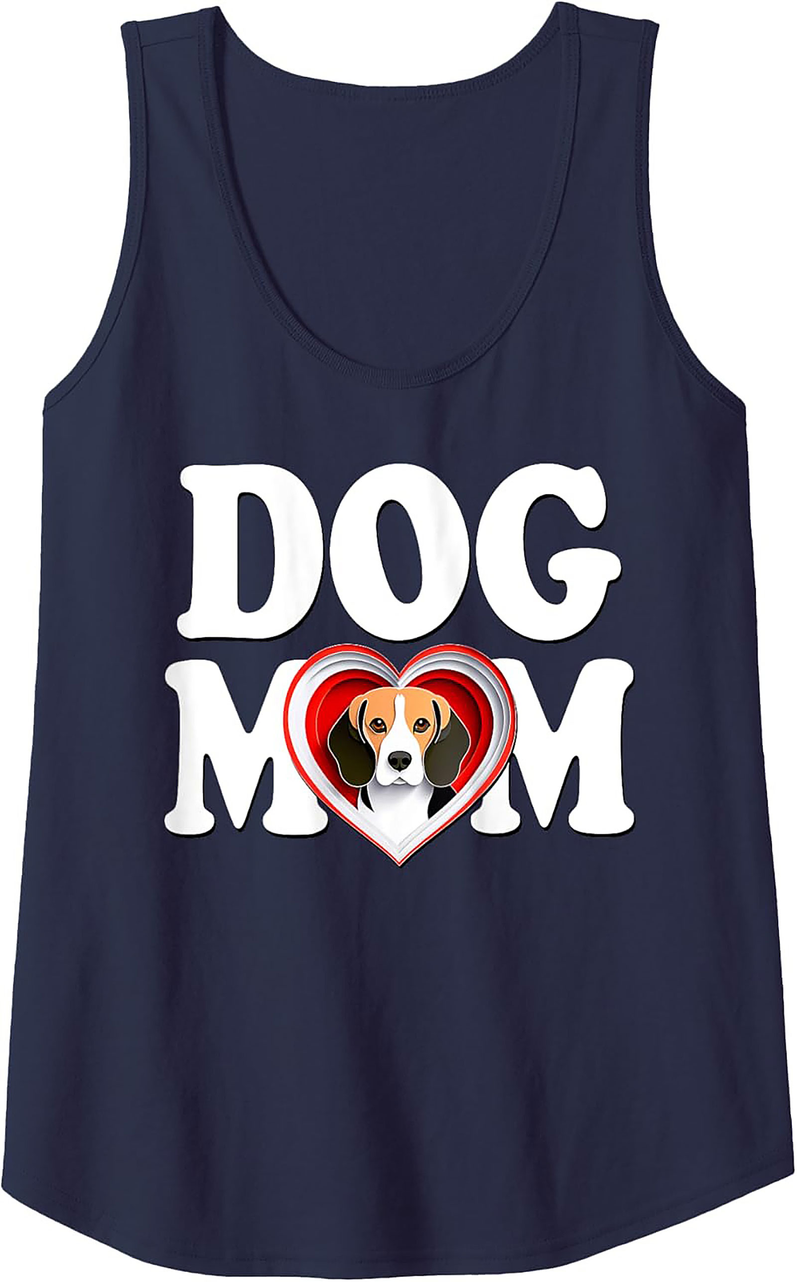 Beagle Dog Mom Graphic Tank Top | Cute Pet Lover Sleeveless Shirt
