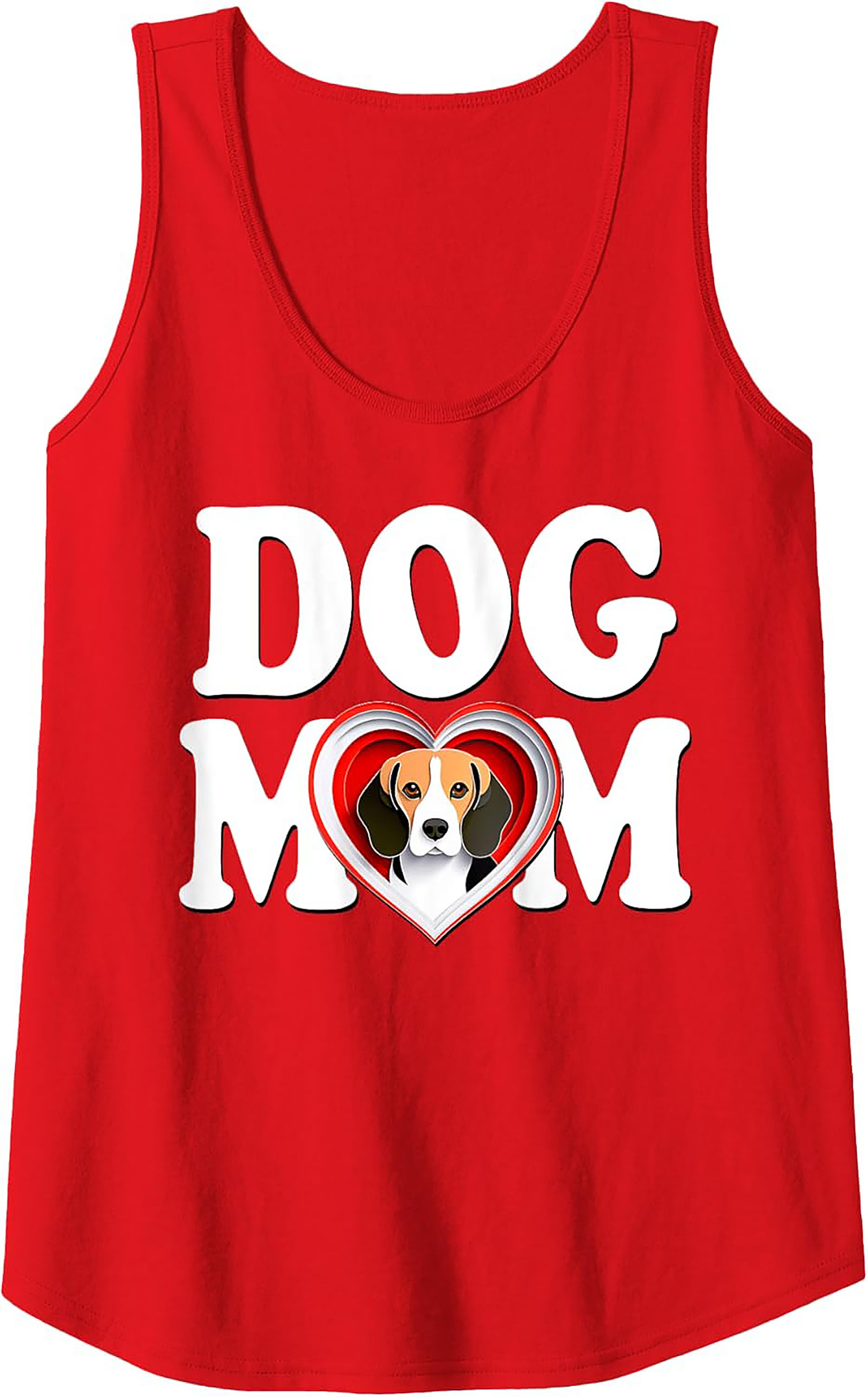 Beagle Dog Mom Graphic Tank Top | Cute Pet Lover Sleeveless Shirt