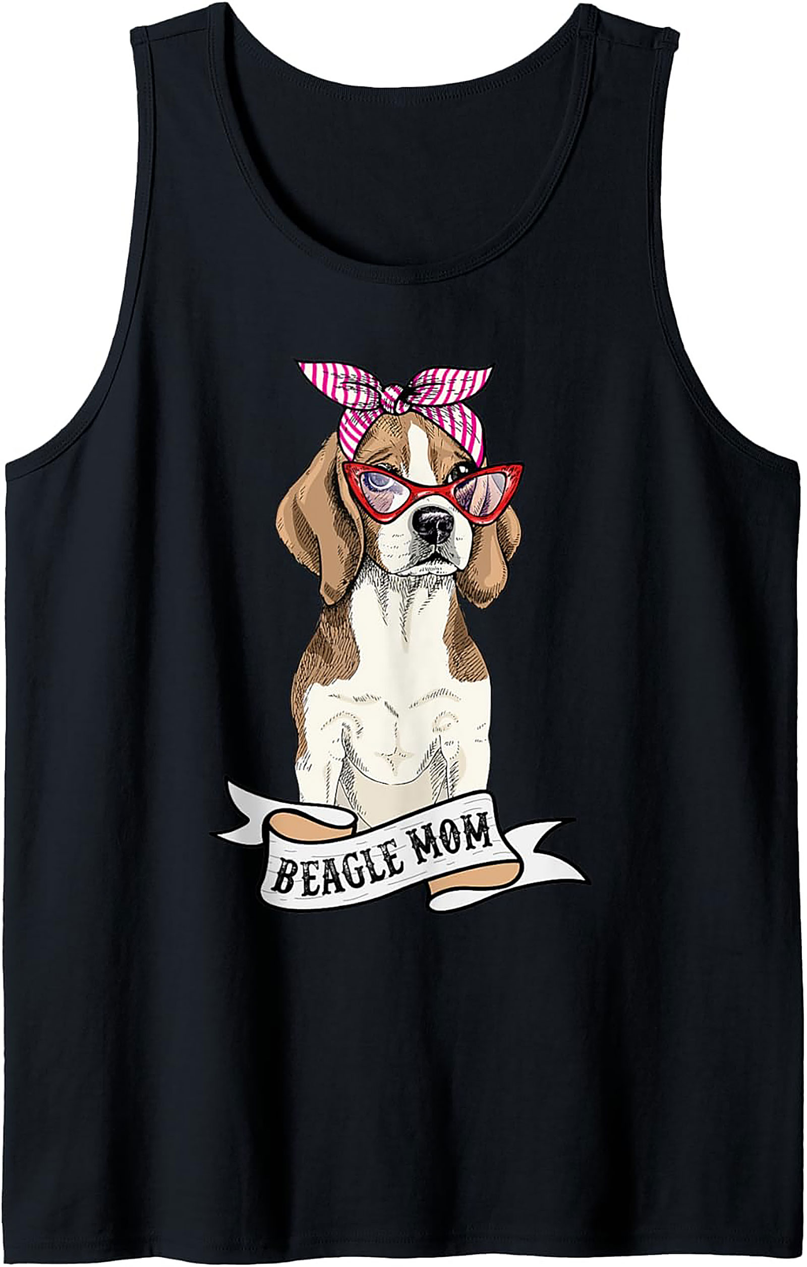 The Stylish Beagle Mom Graphic Tank Top | Cute Dog Lover Sleeveless Shirt
