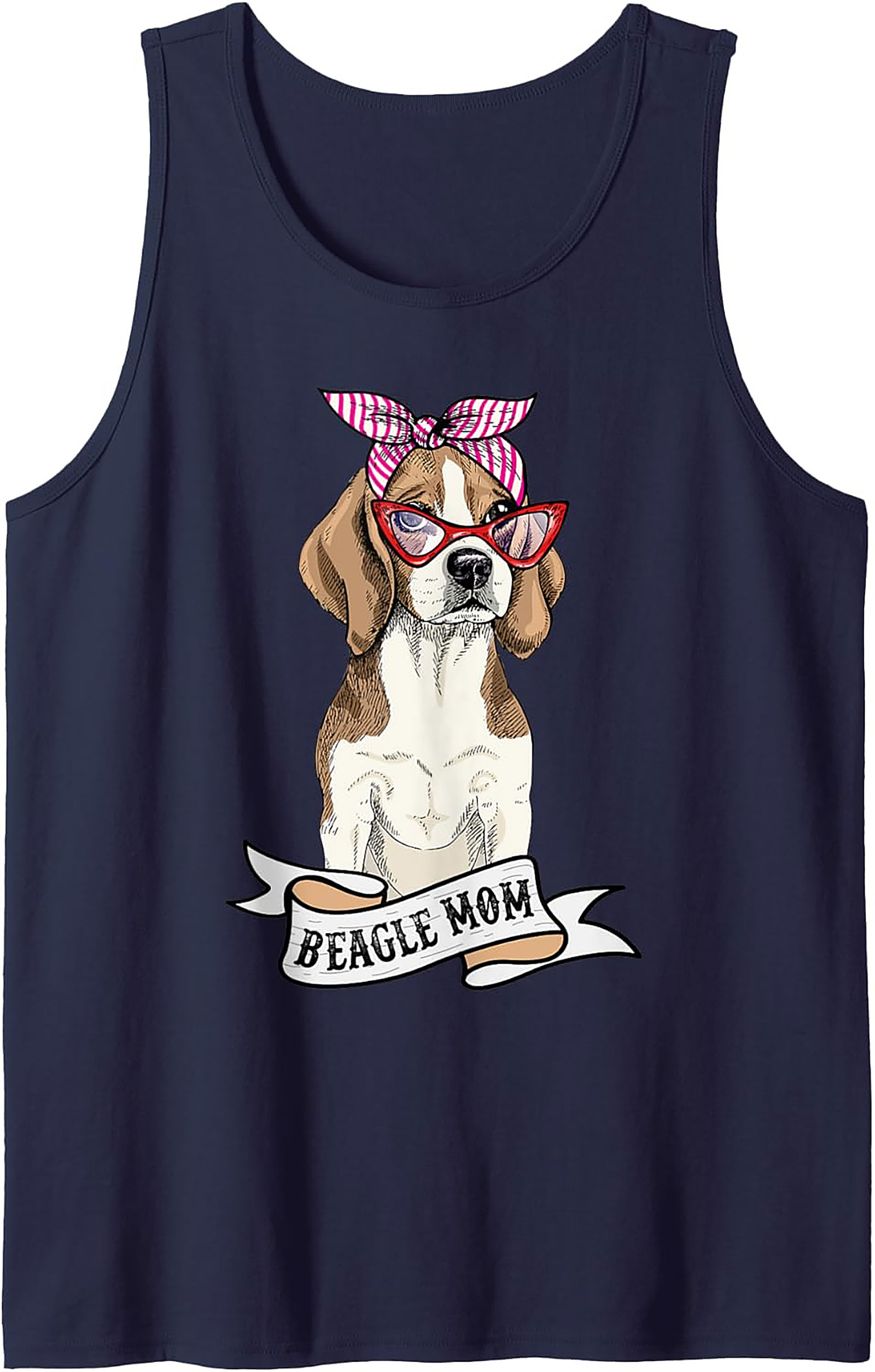 The Stylish Beagle Mom Graphic Tank Top | Cute Dog Lover Sleeveless Shirt