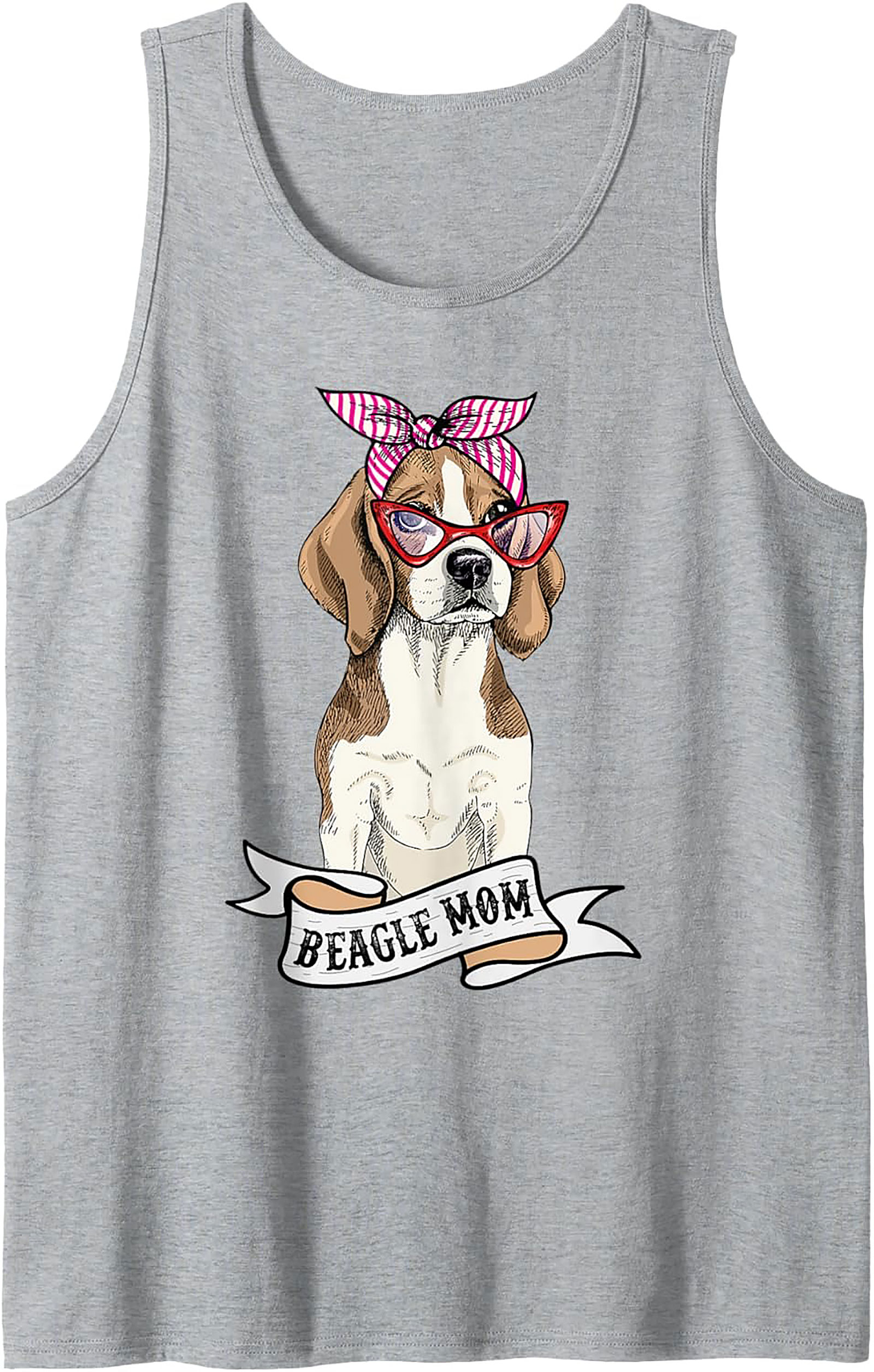 The Stylish Beagle Mom Graphic Tank Top | Cute Dog Lover Sleeveless Shirt