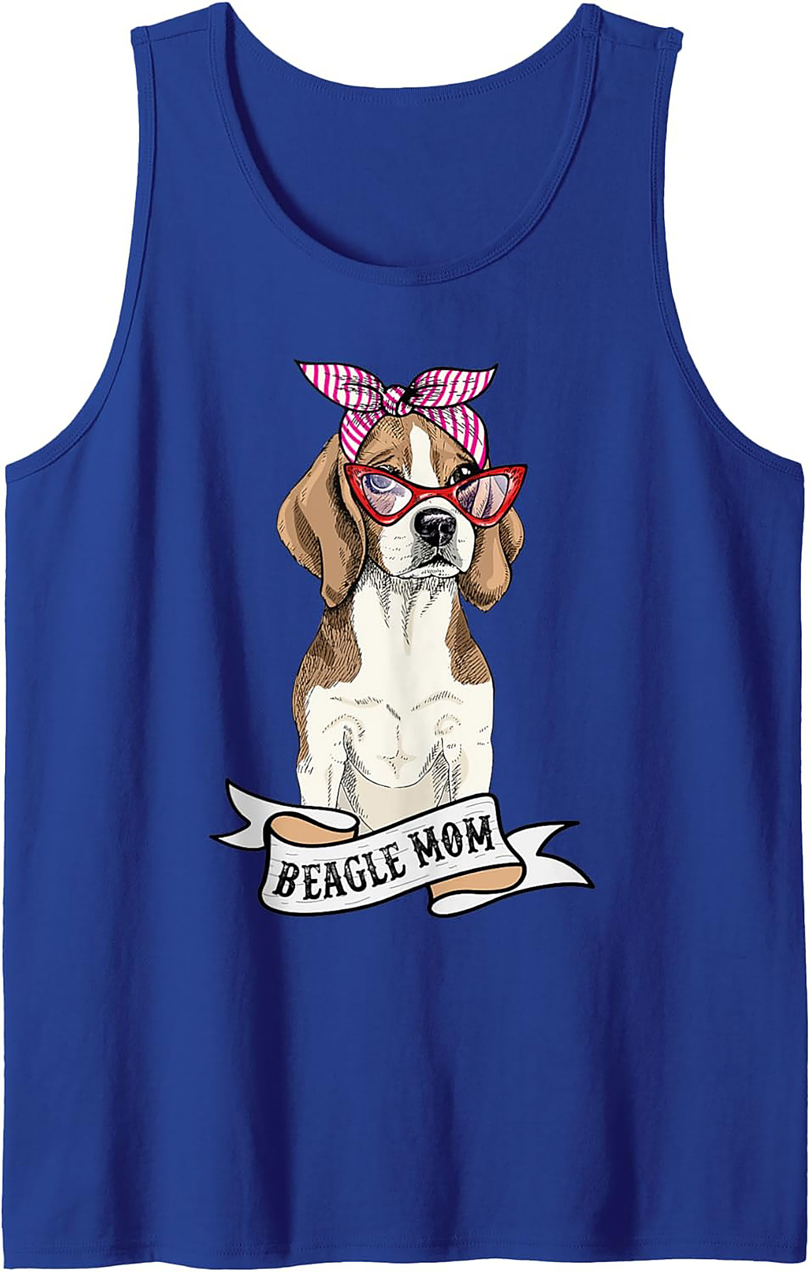 The Stylish Beagle Mom Graphic Tank Top | Cute Dog Lover Sleeveless Shirt