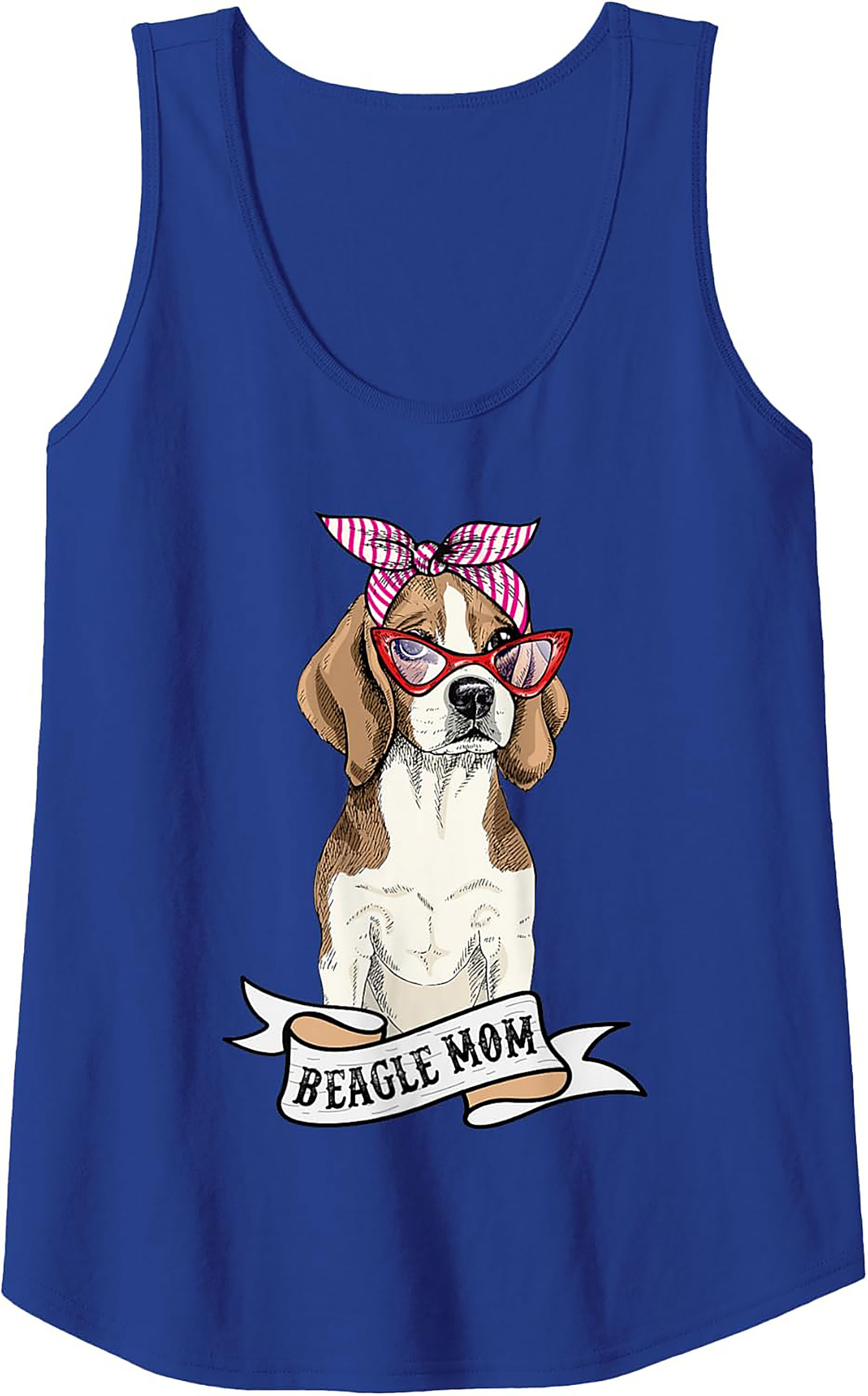 The Stylish Beagle Mom Graphic Tank Top | Cute Dog Lover Sleeveless Shirt