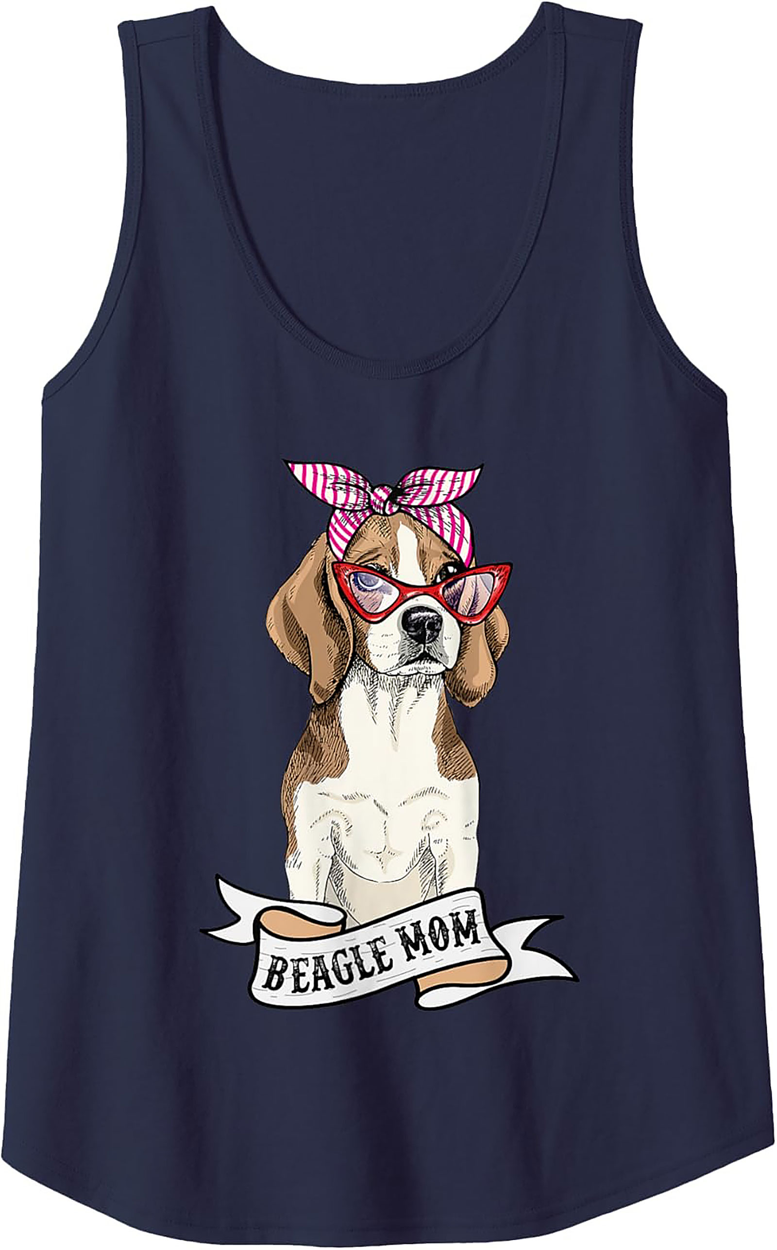 The Stylish Beagle Mom Graphic Tank Top | Cute Dog Lover Sleeveless Shirt