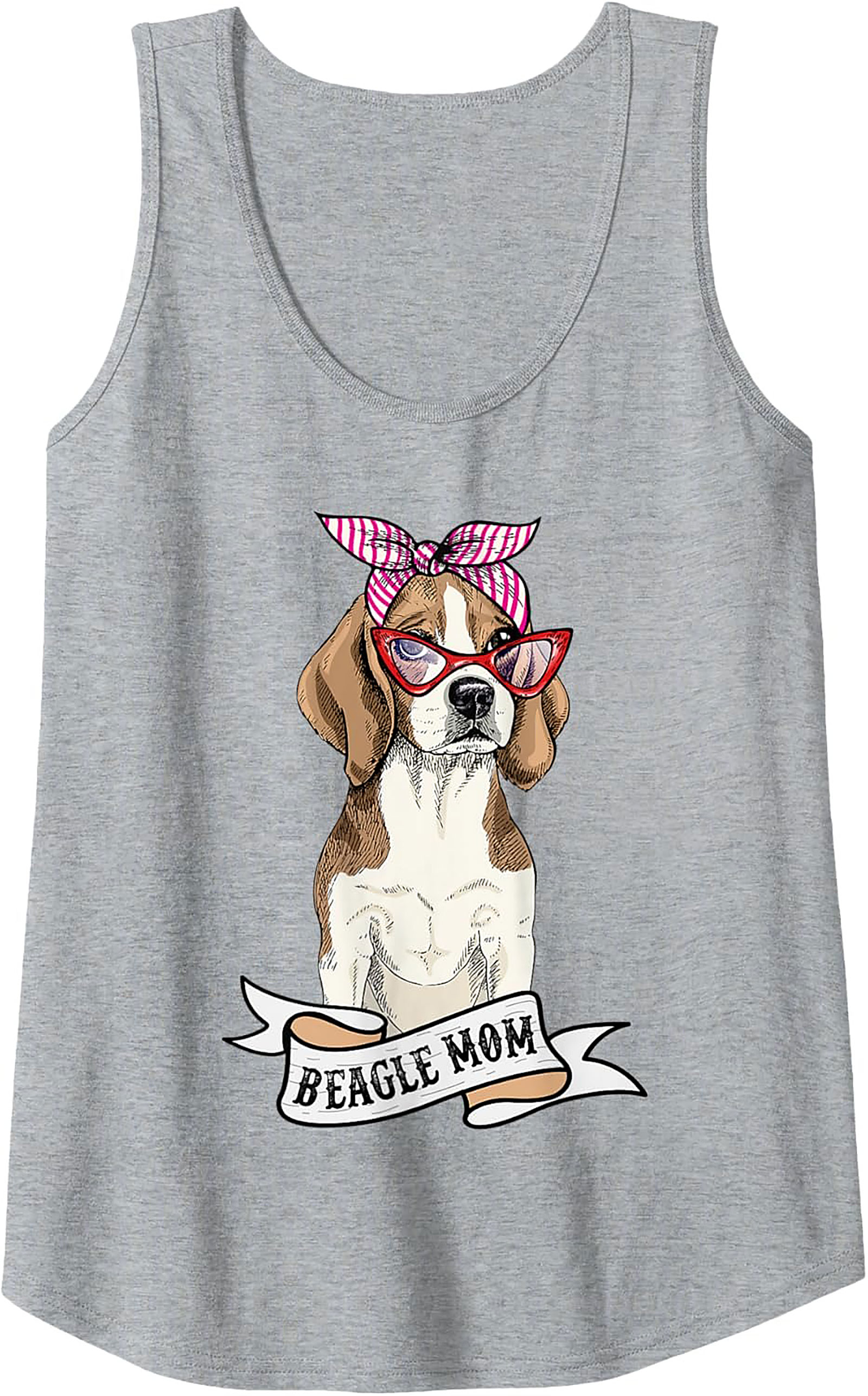 The Stylish Beagle Mom Graphic Tank Top | Cute Dog Lover Sleeveless Shirt