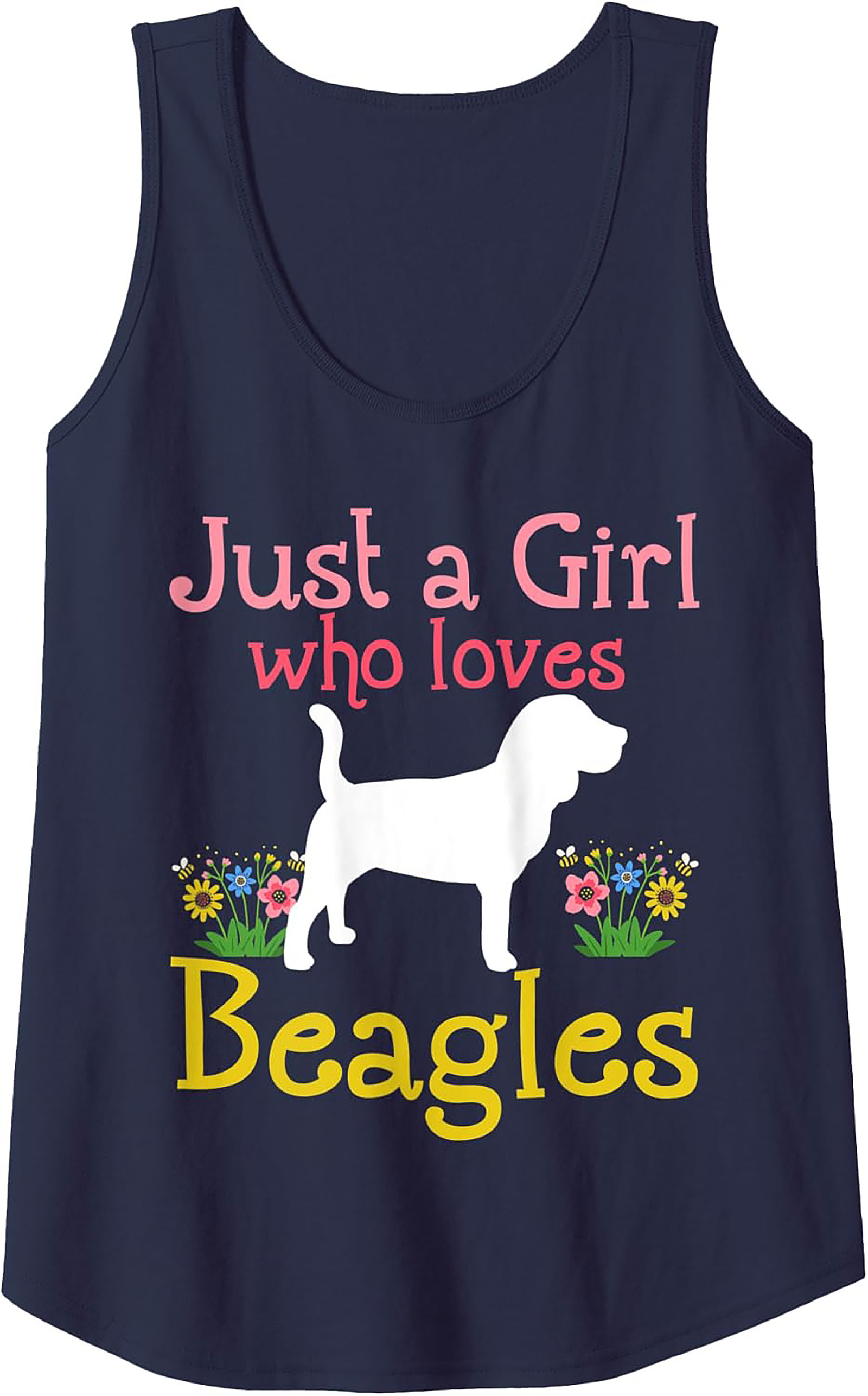 Just a Girl Who Loves Beagles Graphic Tank Top