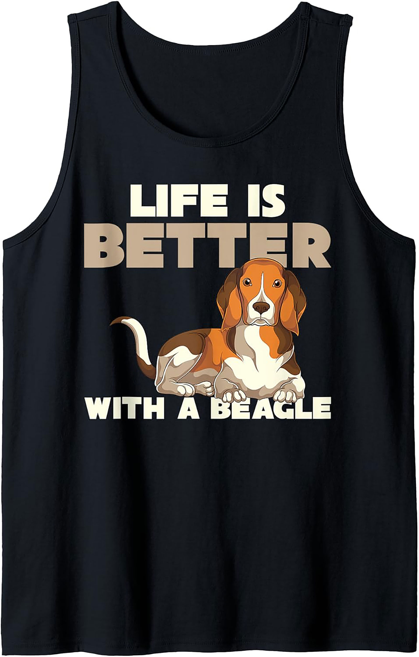 Life is Better With a Beagle Tank Top | Dog Lover Graphic Tank Top