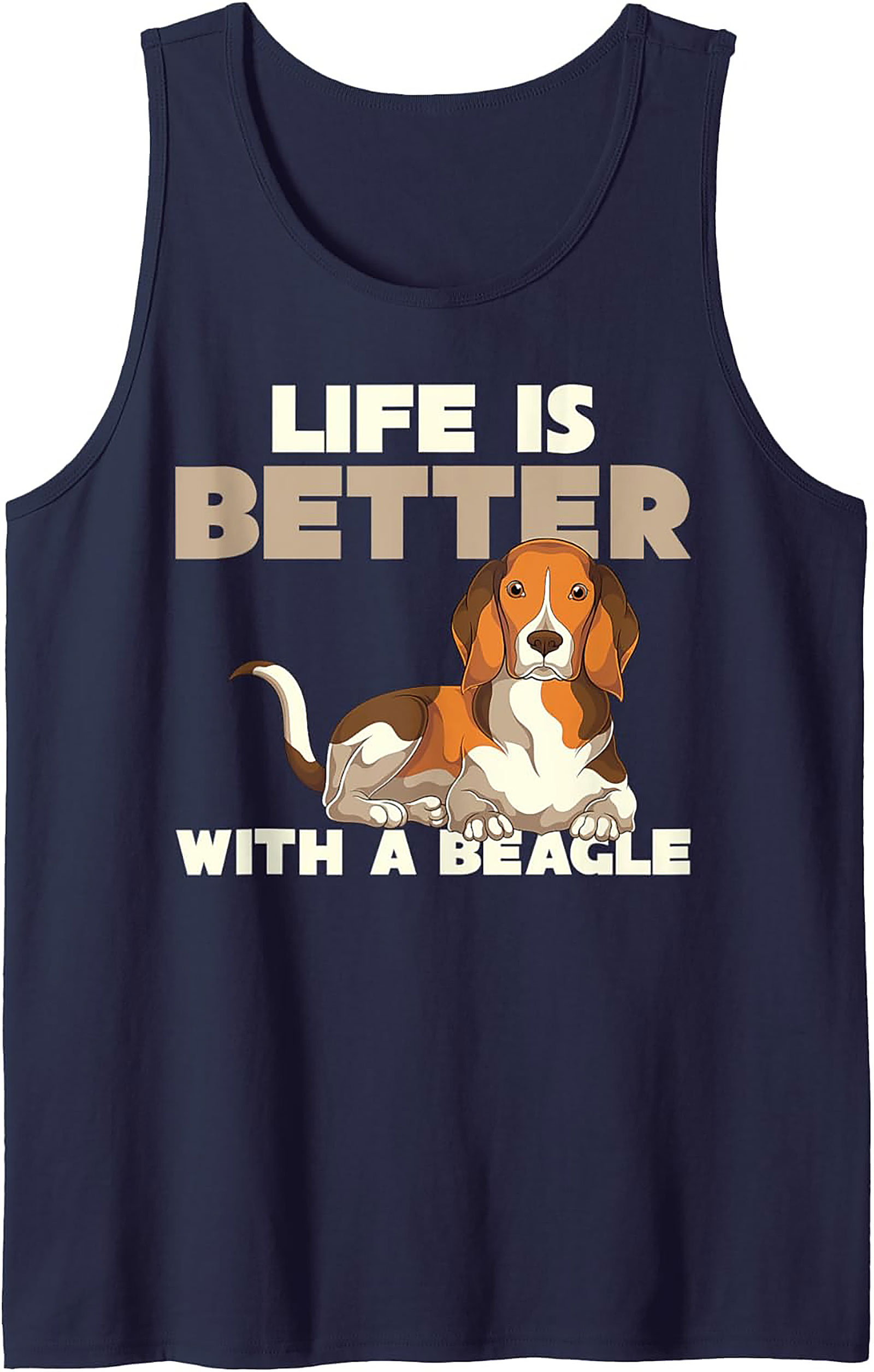 Life is Better With a Beagle Tank Top | Dog Lover Graphic Tank Top