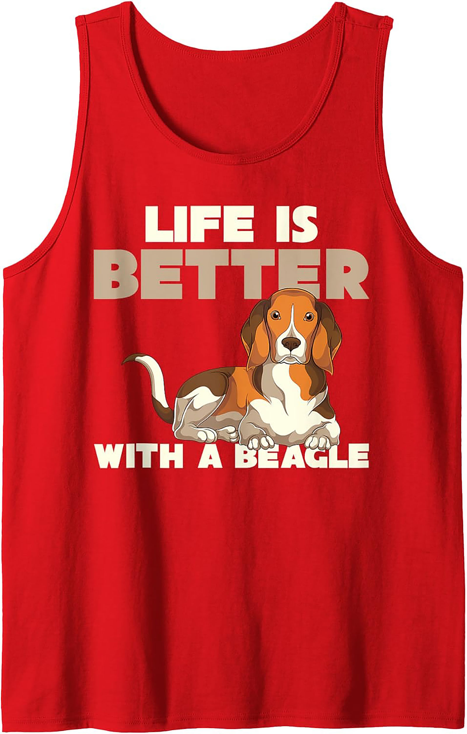Life is Better With a Beagle Tank Top | Dog Lover Graphic Tank Top