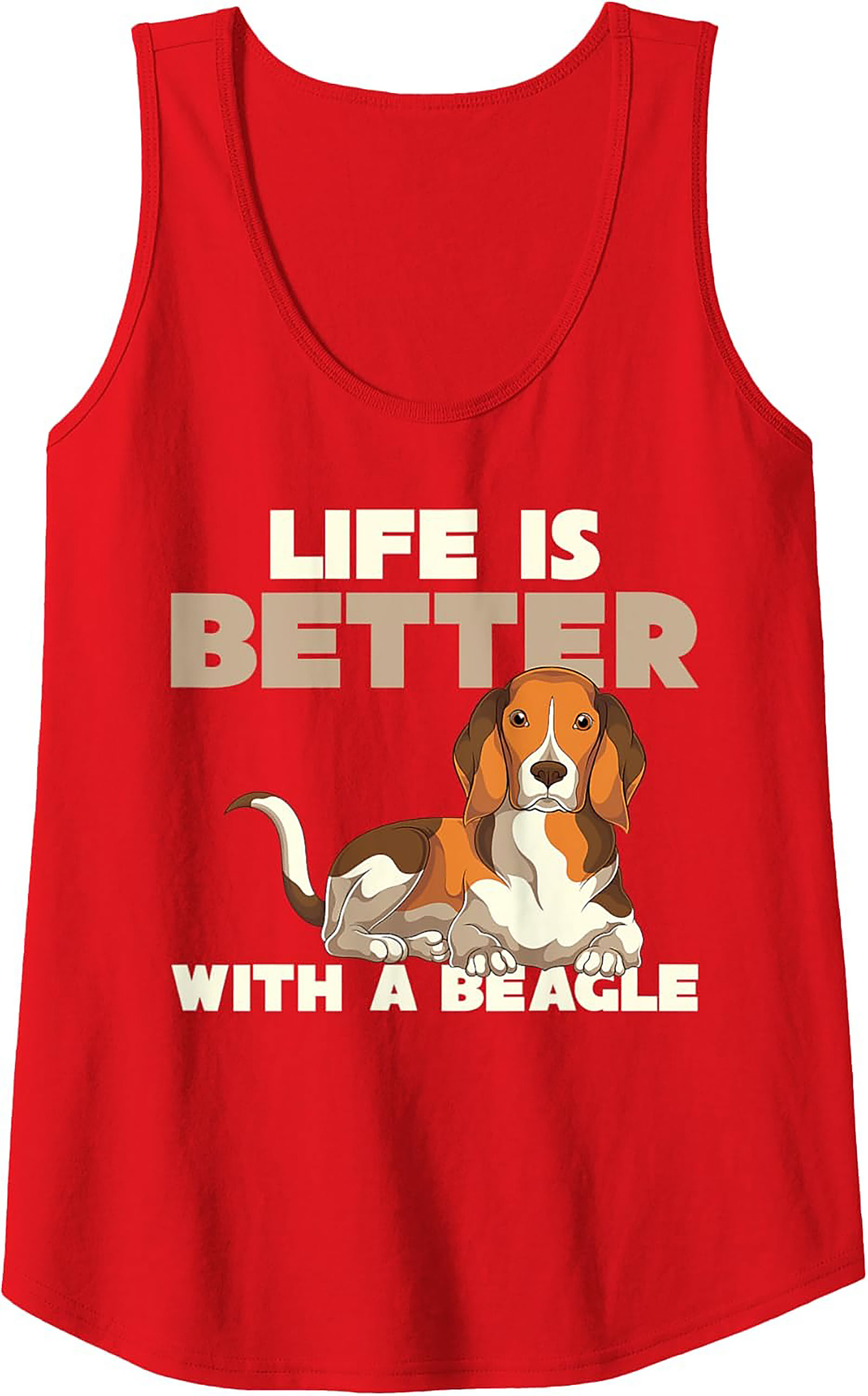 Life is Better With a Beagle Tank Top | Dog Lover Graphic Tank Top