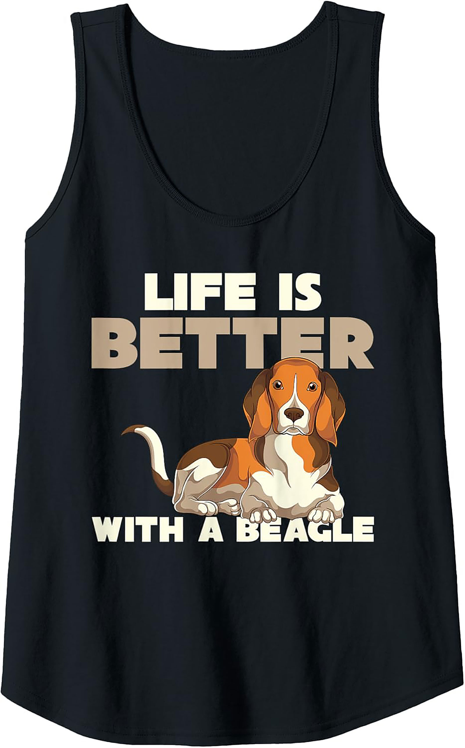 Life is Better With a Beagle Tank Top | Dog Lover Graphic Tank Top