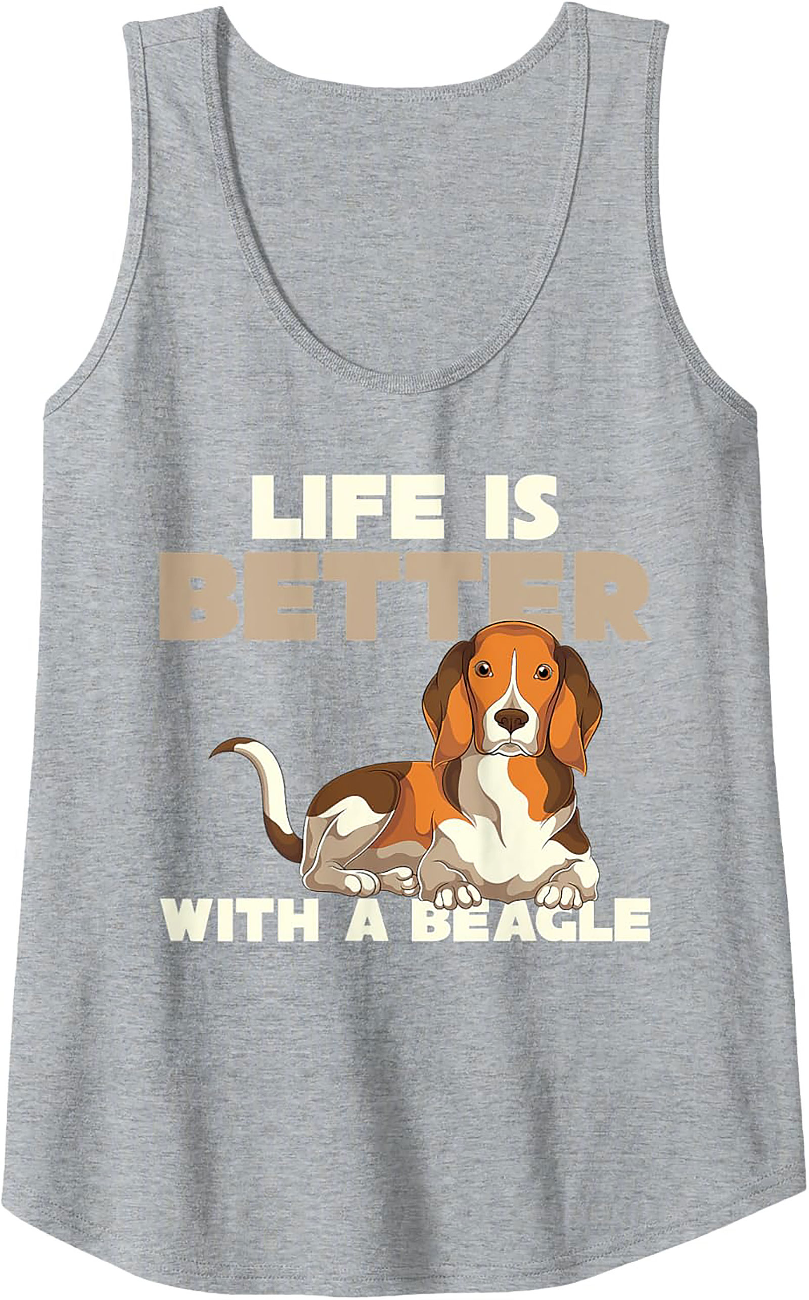 Life is Better With a Beagle Tank Top | Dog Lover Graphic Tank Top