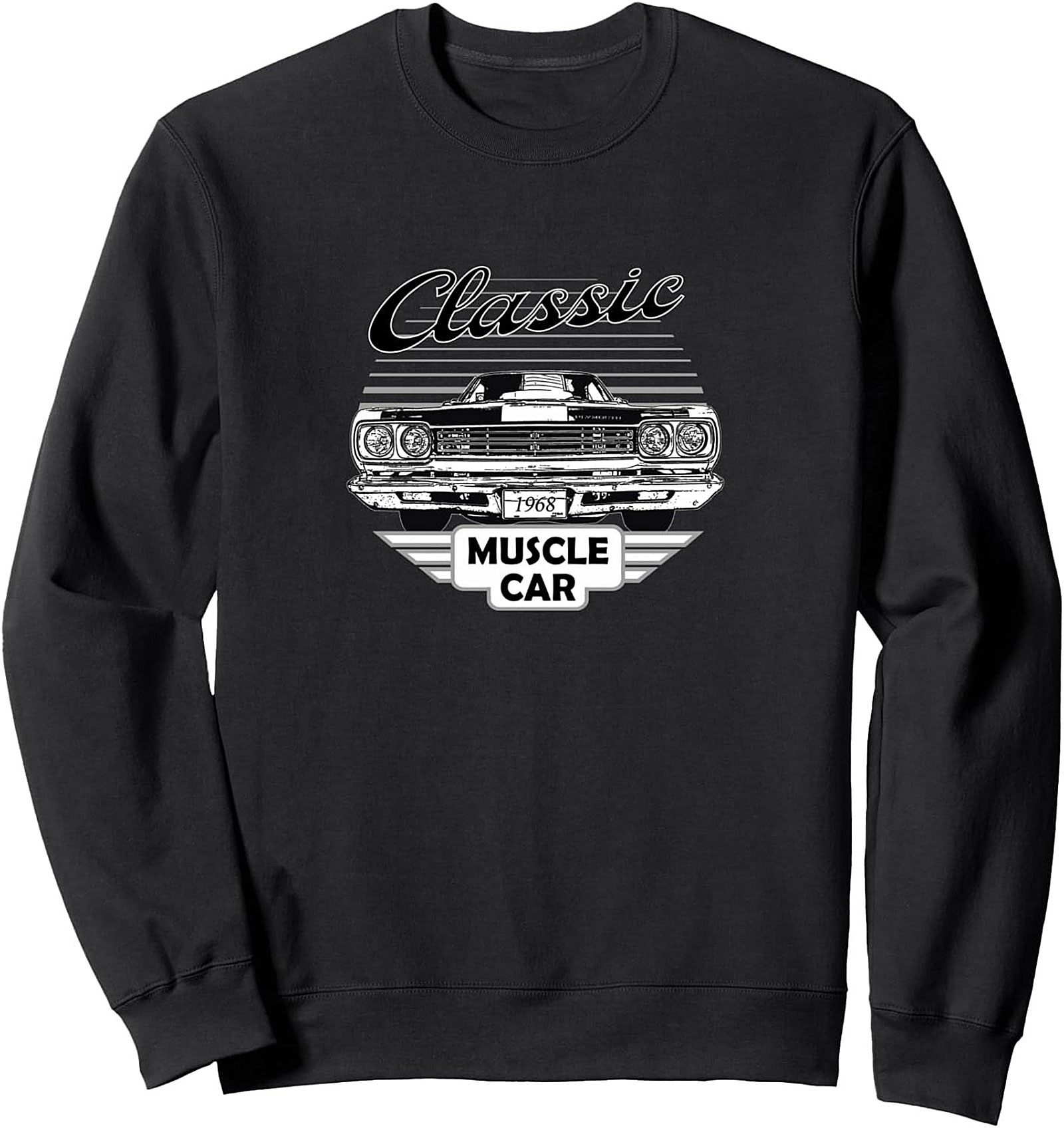 Classic Muscle Car Sweatshirt – Vintage 1968 Crewneck Gift