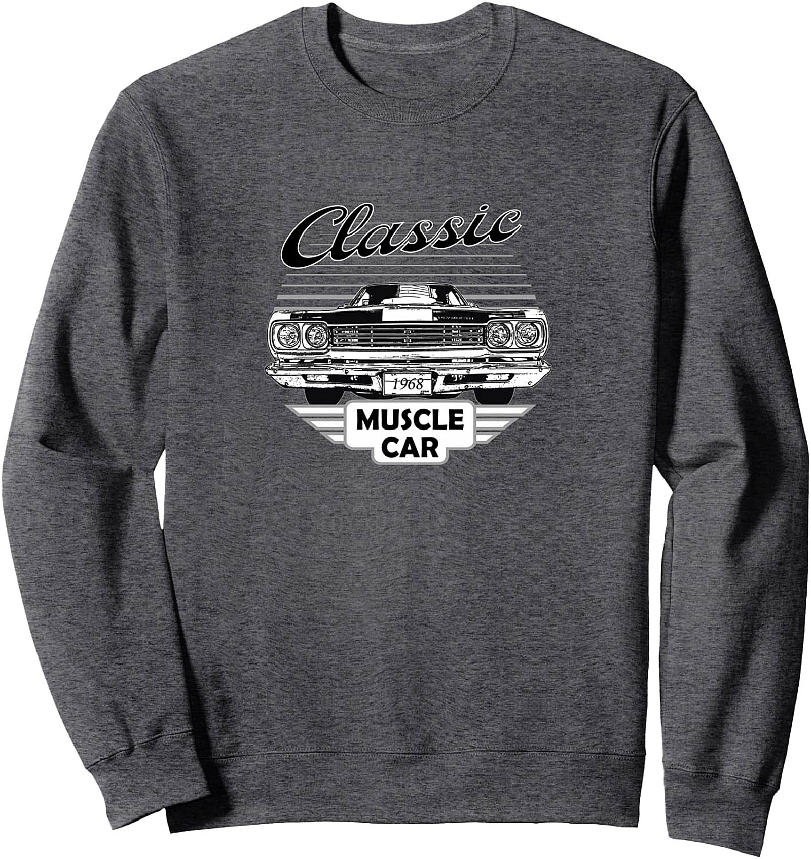 Classic Muscle Car Sweatshirt – Vintage 1968 Crewneck Gift