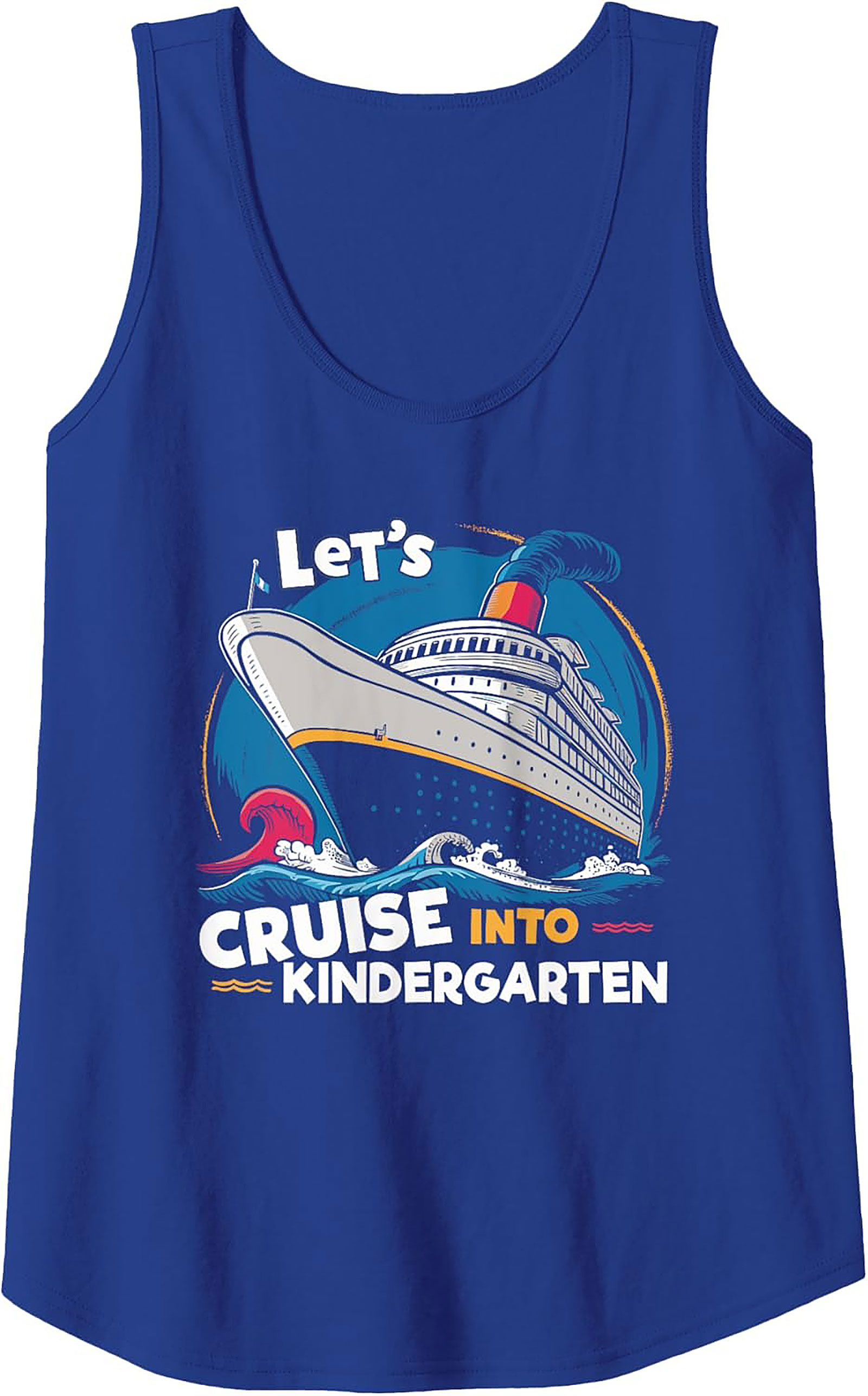 Let's Cruise Into Kindergarten Tank Top | Back to School Sleeveless Shirt