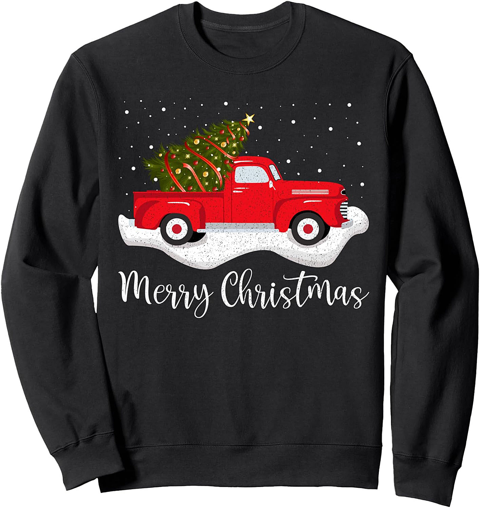 Vintage Christmas Truck Crewneck Sweatshirt Cozy Gift