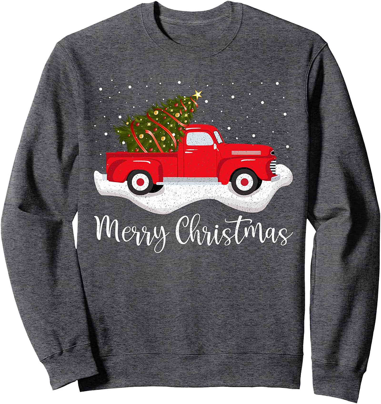 Vintage Christmas Truck Crewneck Sweatshirt Cozy Gift