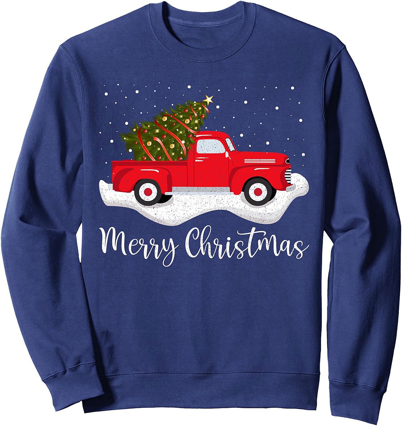 Vintage Christmas Truck Crewneck Sweatshirt Cozy Gift