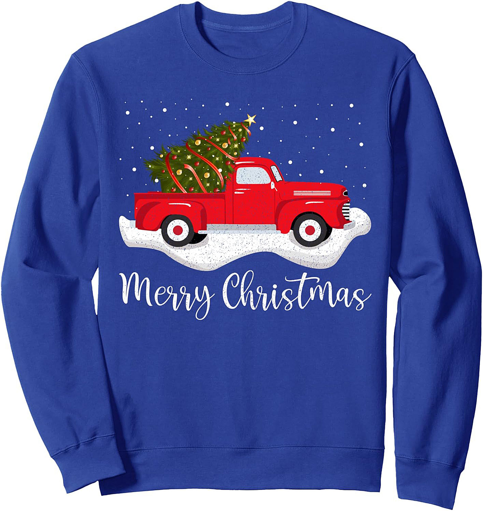 Vintage Christmas Truck Crewneck Sweatshirt Cozy Gift