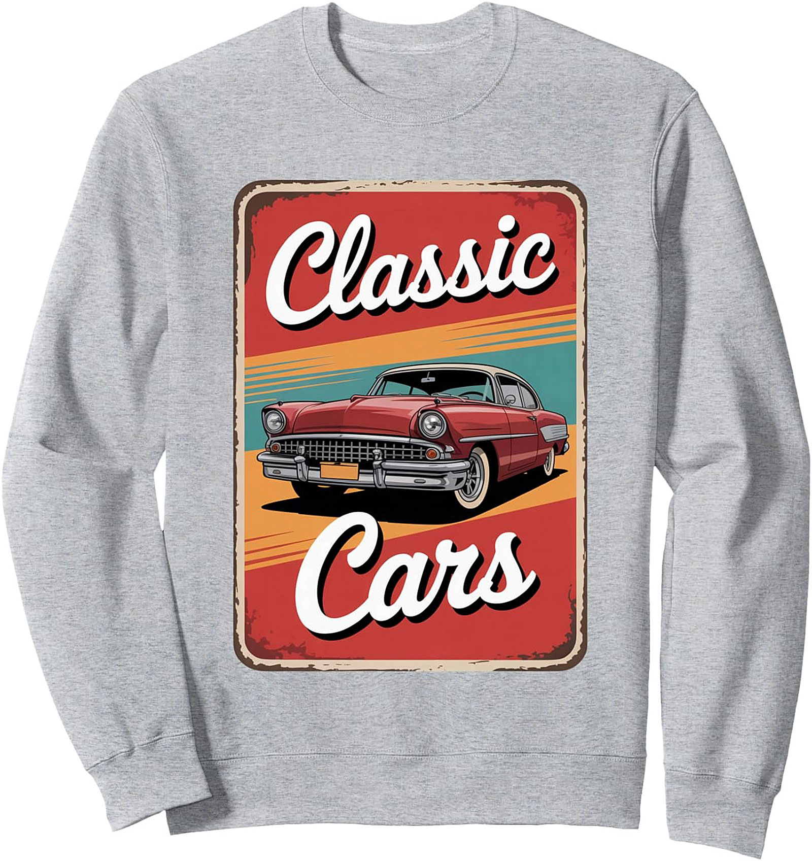 Classic Car Graphic Sweatshirt Vintage Pullover Gift