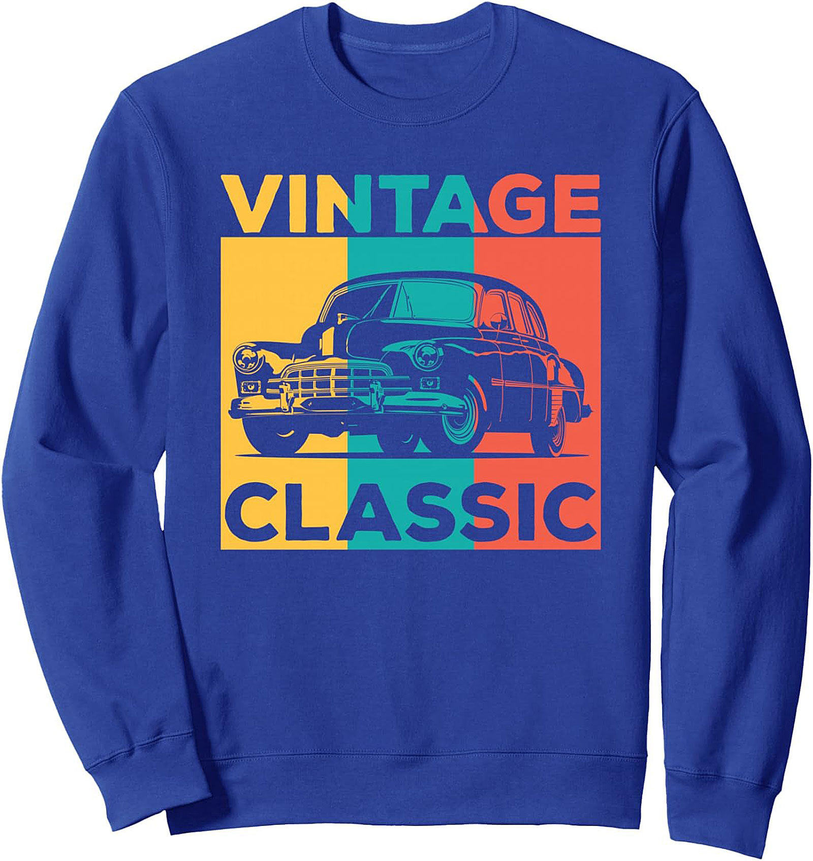 Vintage Car Graphic Sweatshirt Cozy Retro Pullover Gift
