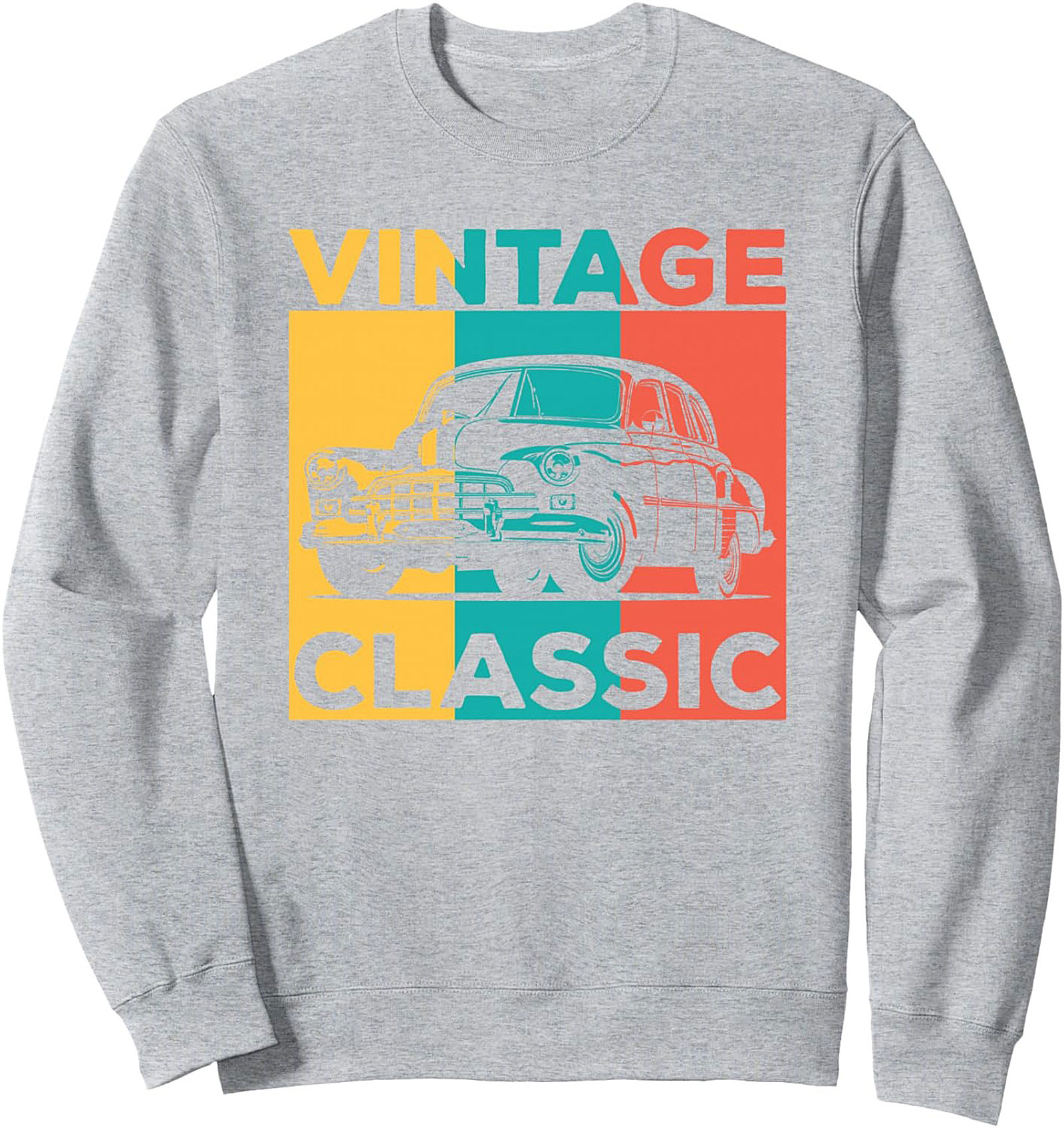 Vintage Car Graphic Sweatshirt Cozy Retro Pullover Gift