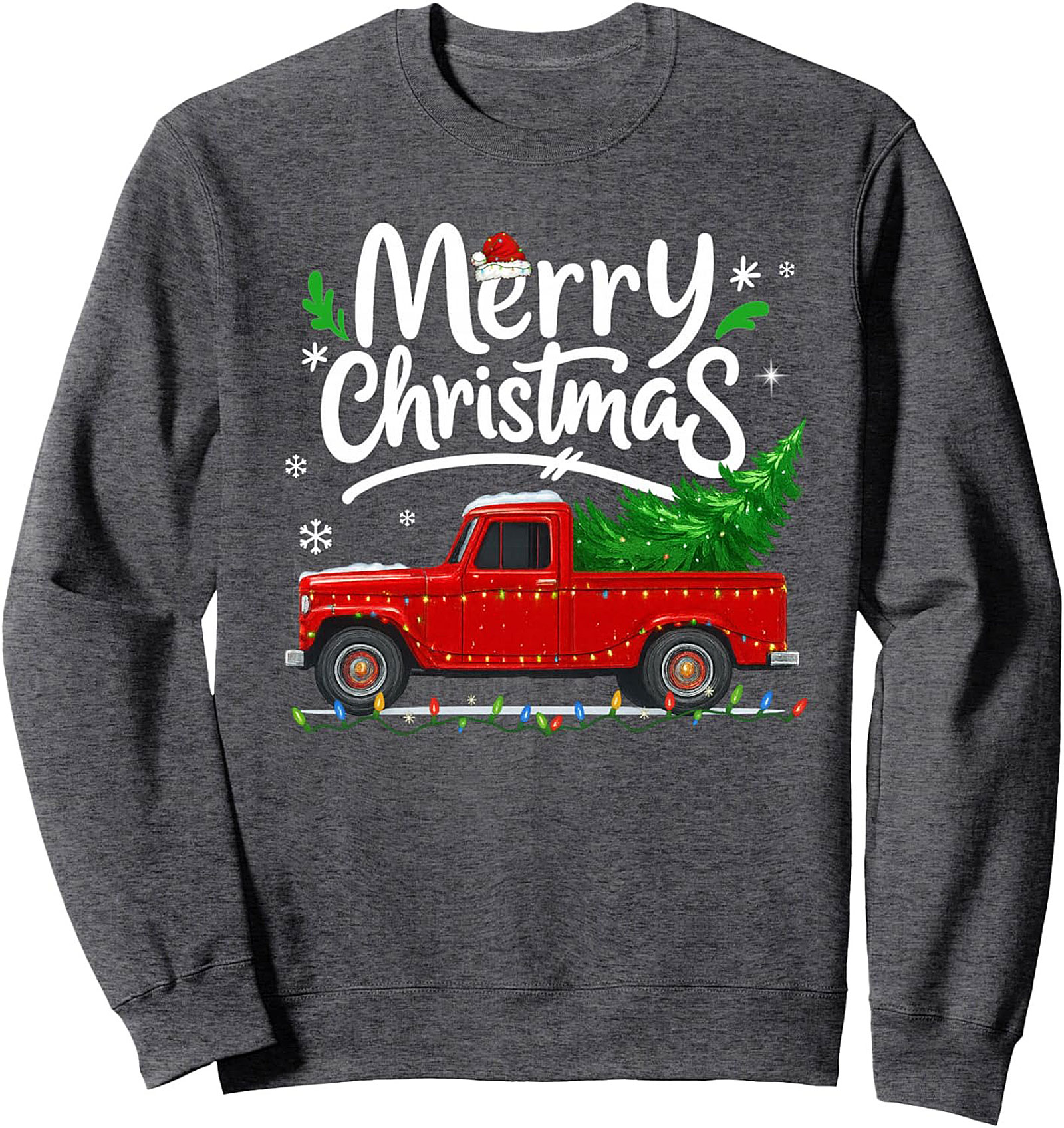 Vintage Christmas Truck Crewneck Sweatshirt Holiday Gift