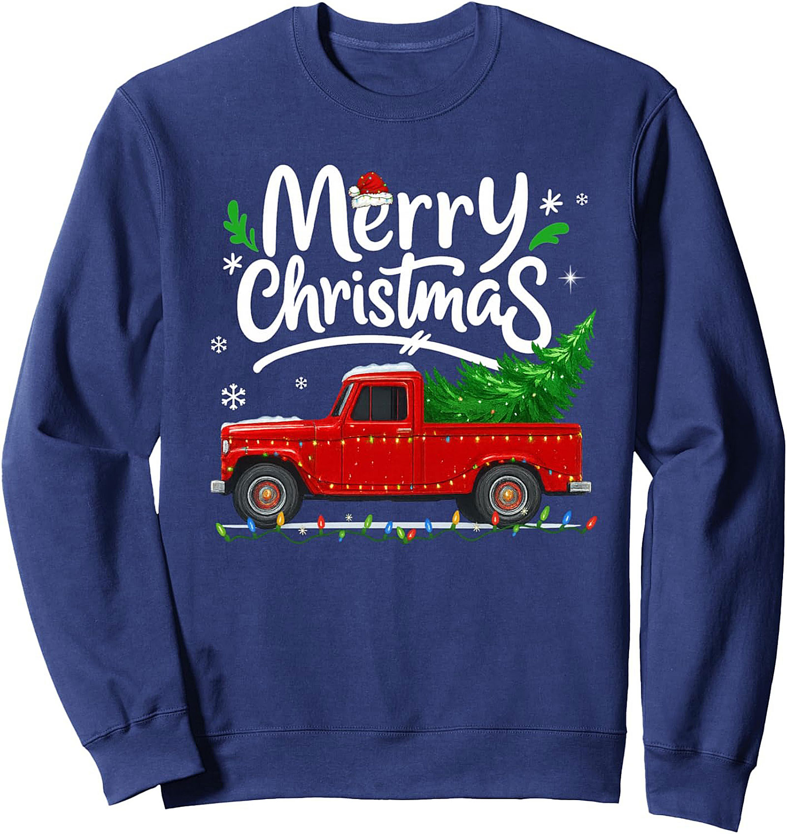 Vintage Christmas Truck Crewneck Sweatshirt Holiday Gift