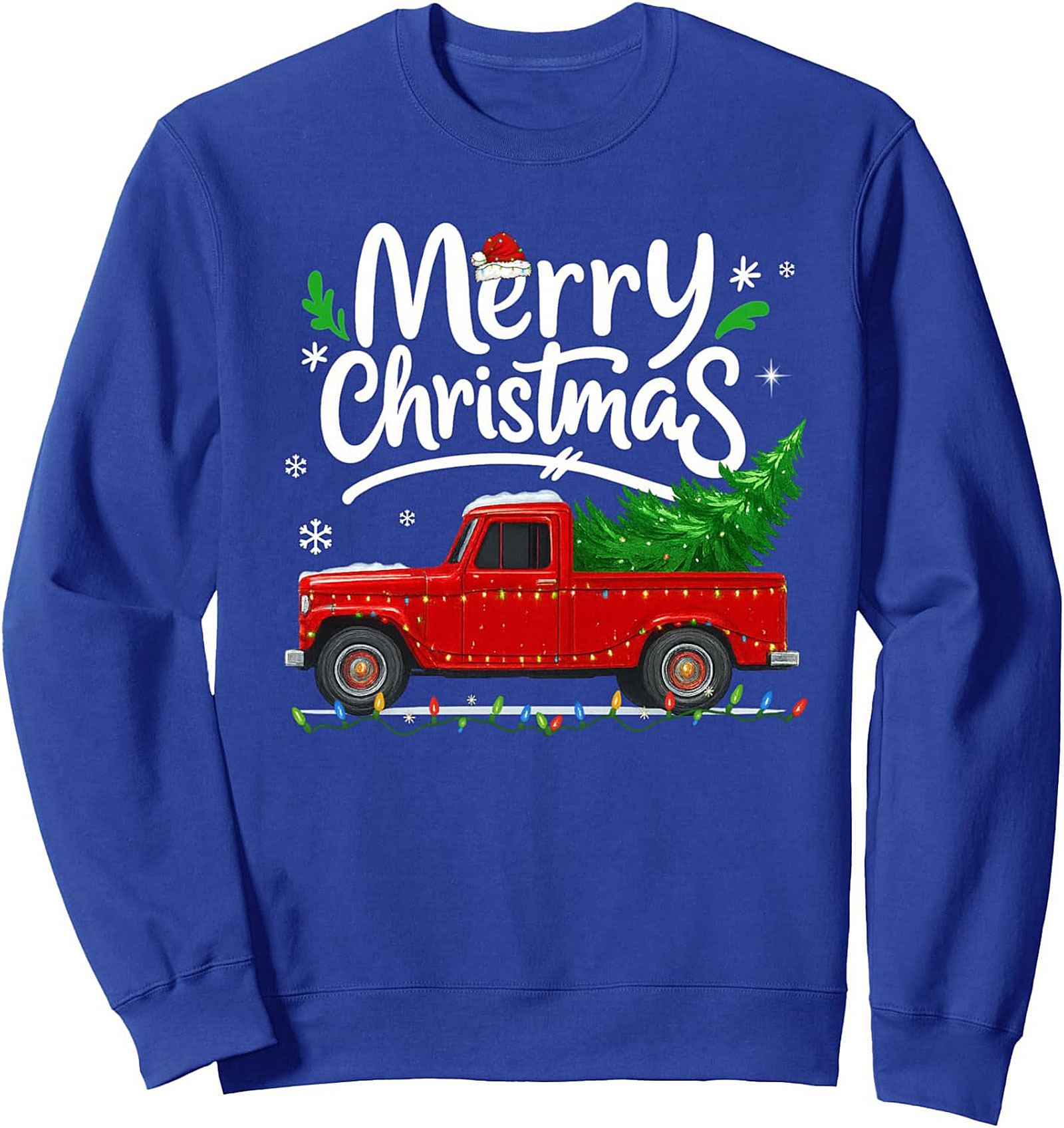 Vintage Christmas Truck Crewneck Sweatshirt Holiday Gift