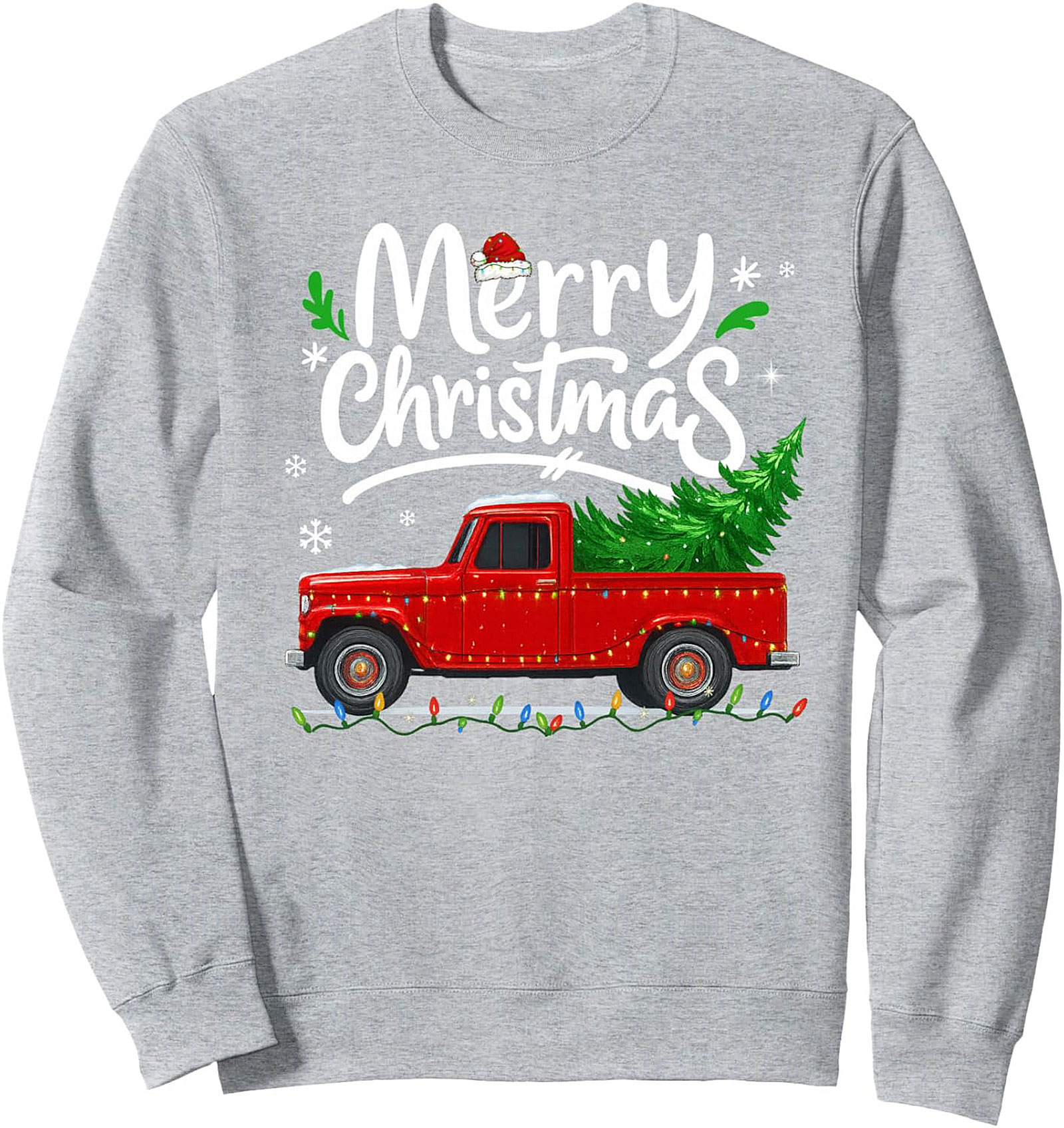Vintage Christmas Truck Crewneck Sweatshirt Holiday Gift